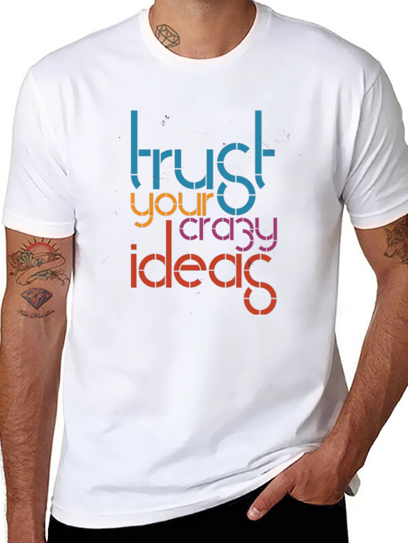 Trust Your Crazy Ideas Black Graphic Tee