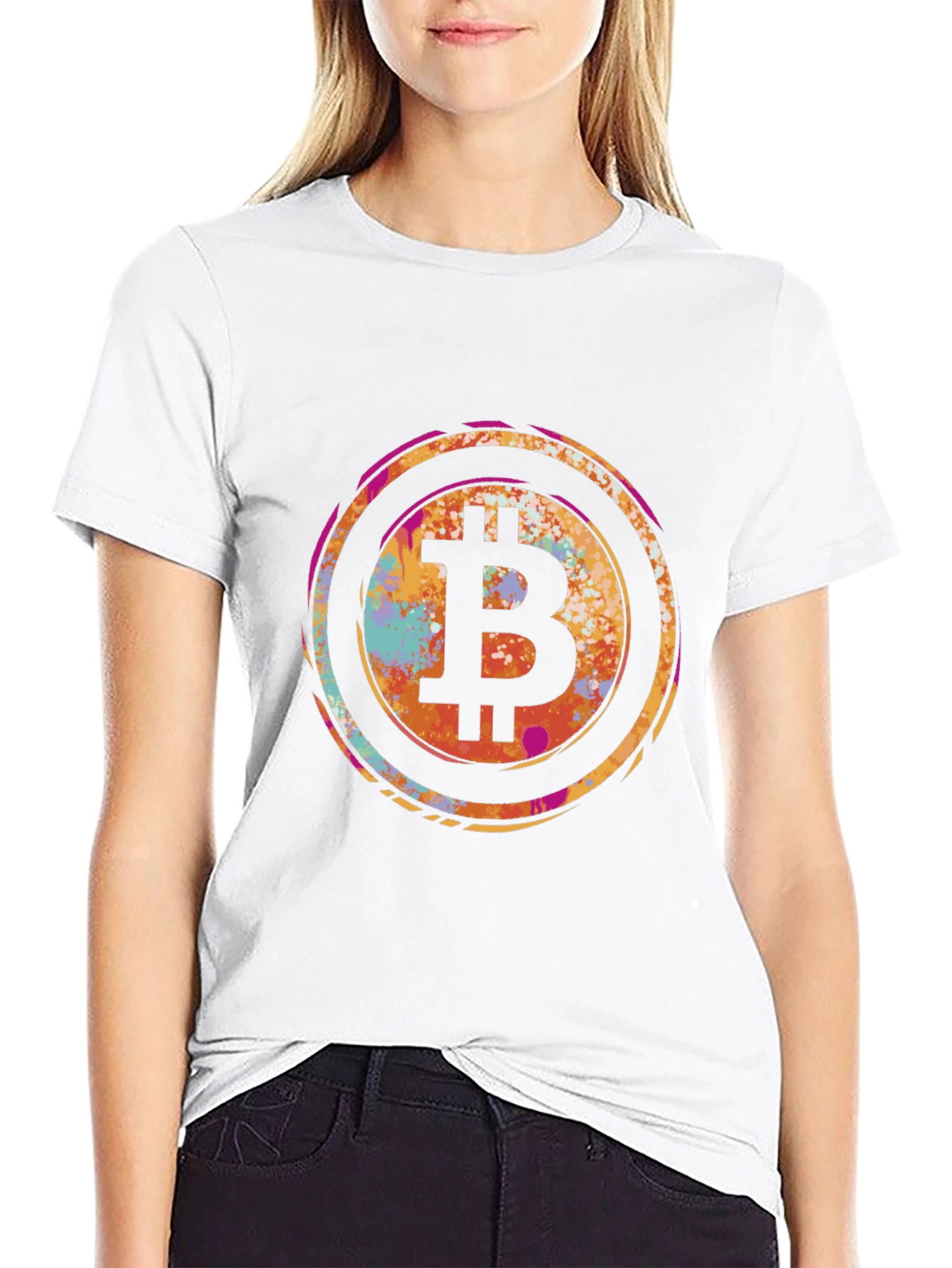 Bitcoin Art Mens Graphic Tee - Black