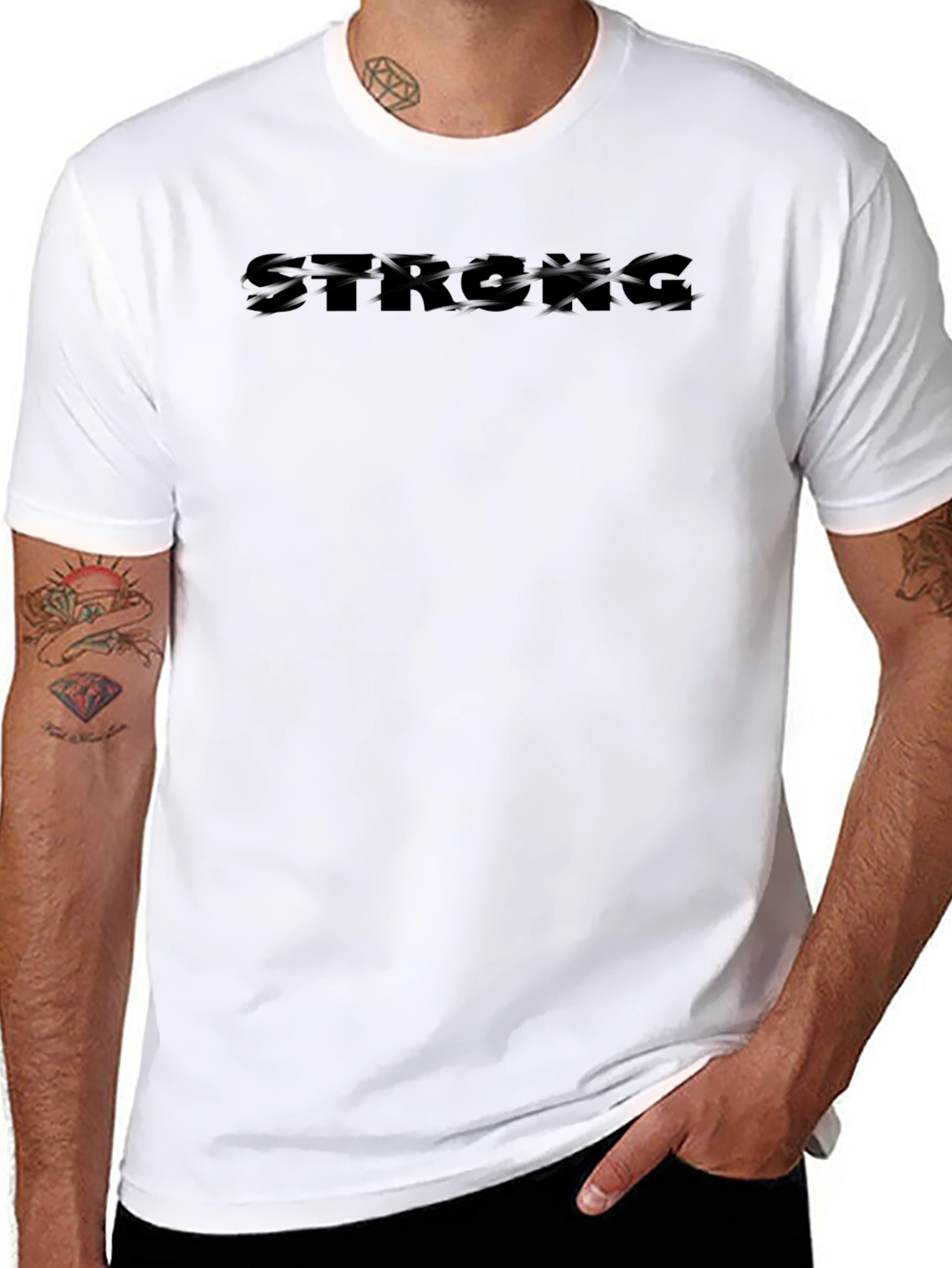 Strong Graphic Black T-Shirt