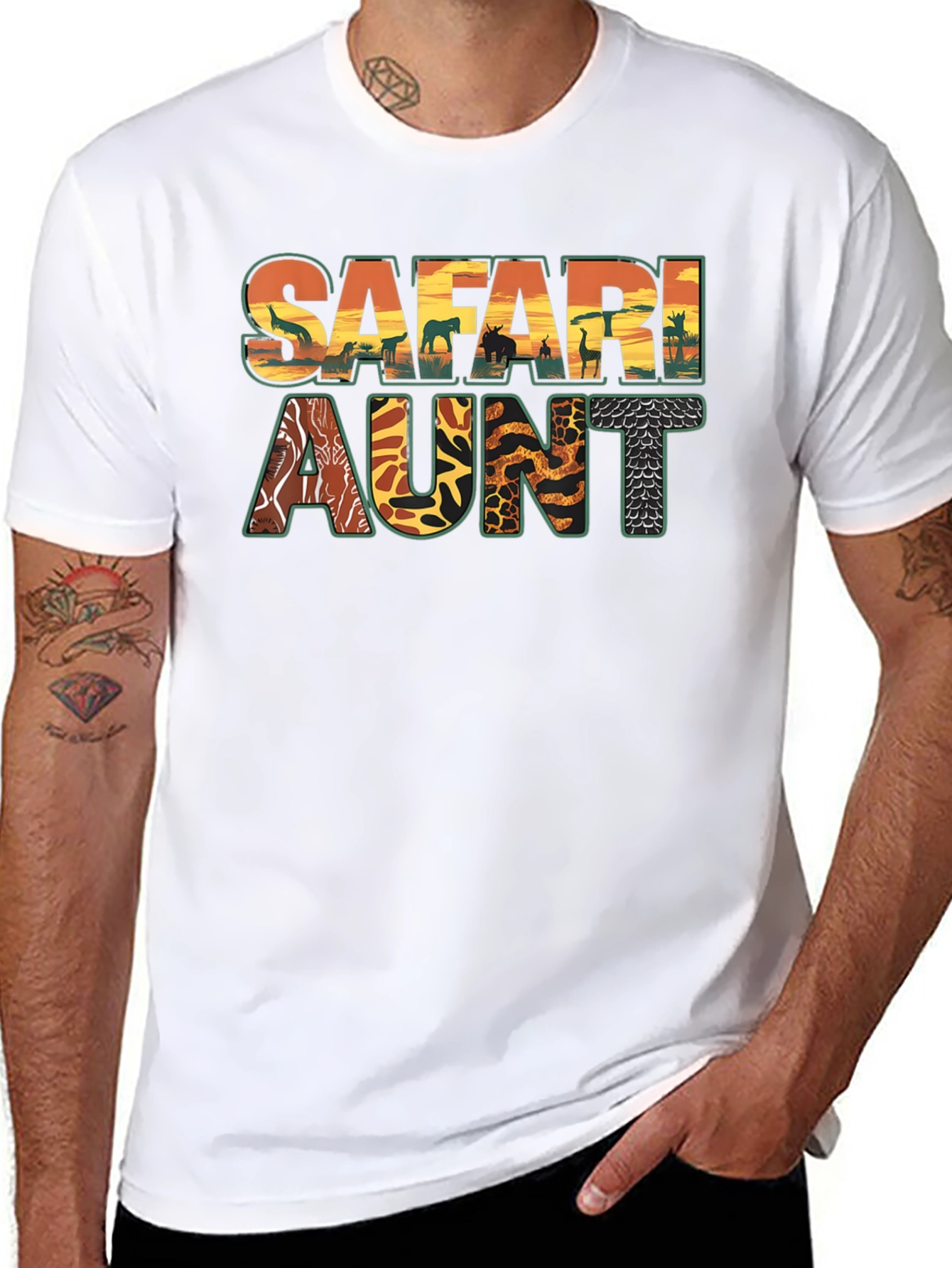 Safari Aunt T-Shirt Novelty Graphic Tee