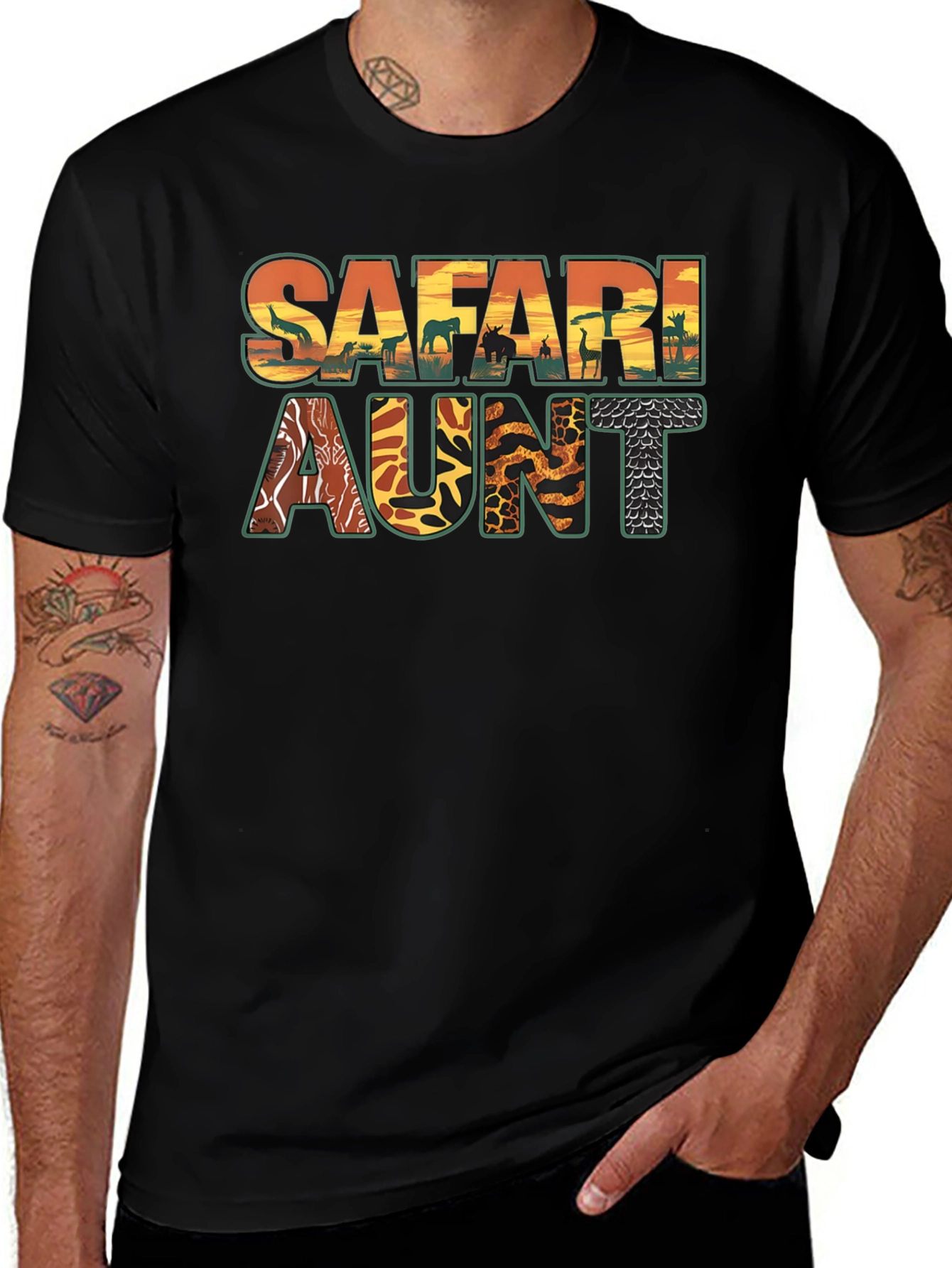 Safari Aunt T-Shirt Novelty Graphic Tee