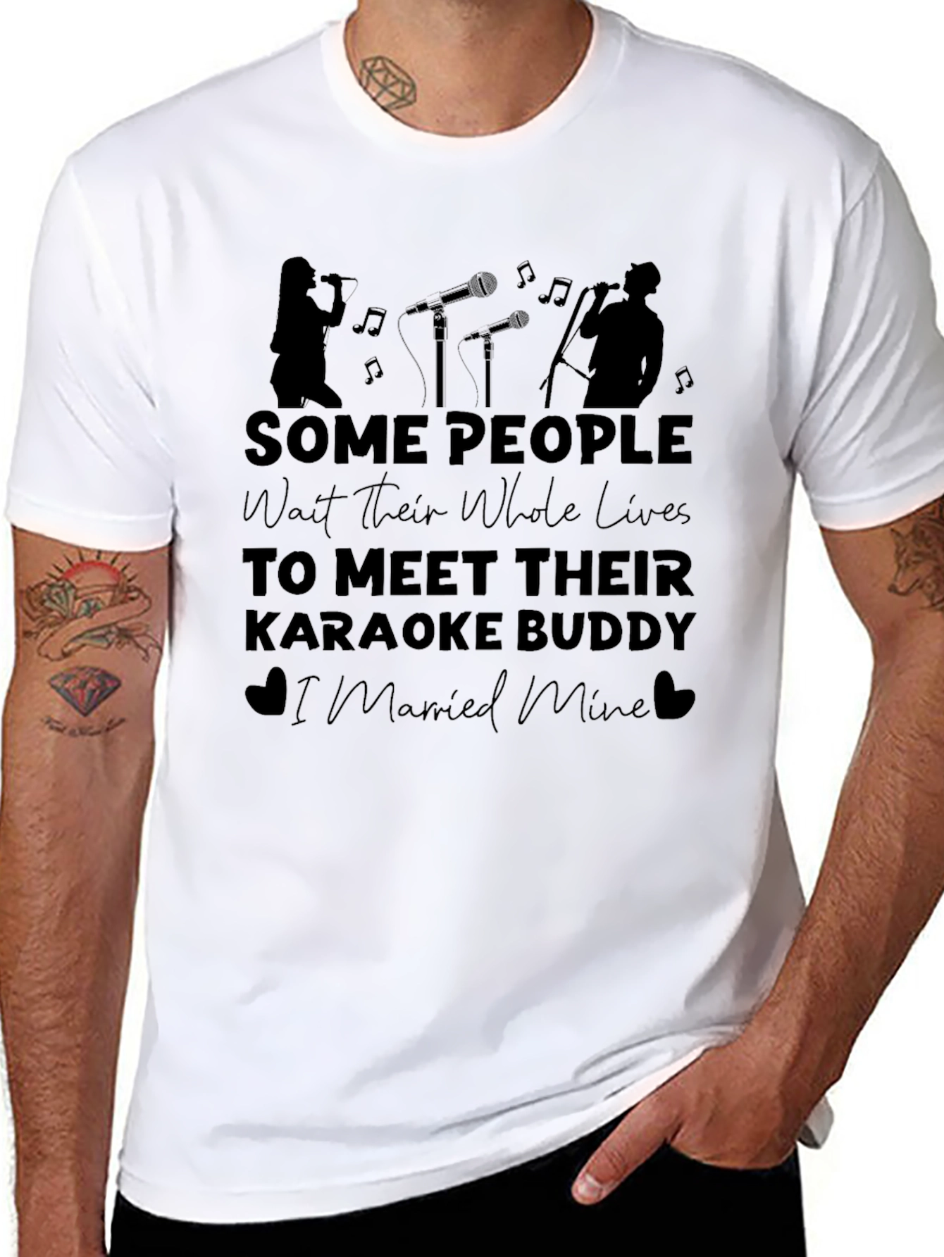 Karaoke Buddy T-Shirt - I Married Mine