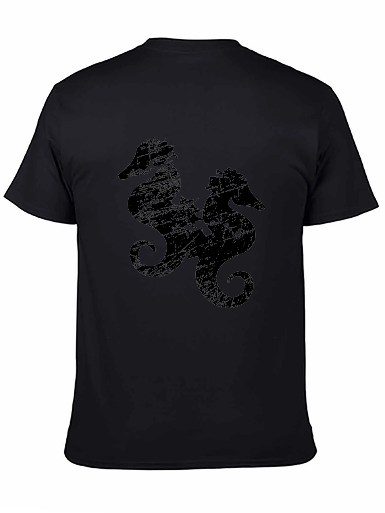 Black Sea Horse Graphic Tee