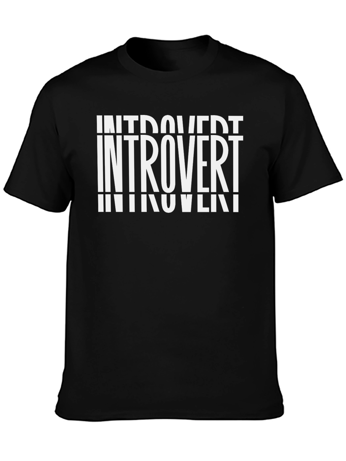 Introvert Graphic Tee - Soft Cotton Black T-Shirt