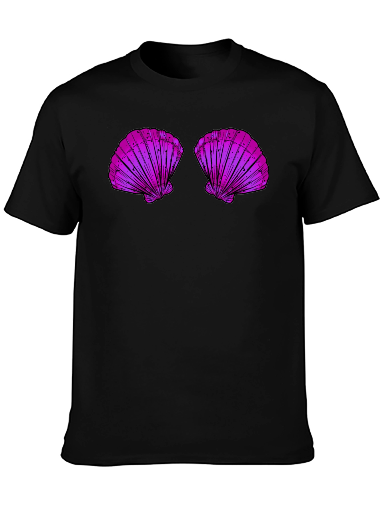 Mermaid Shell Top Graphic Tee - Fun Casual T-Shirt