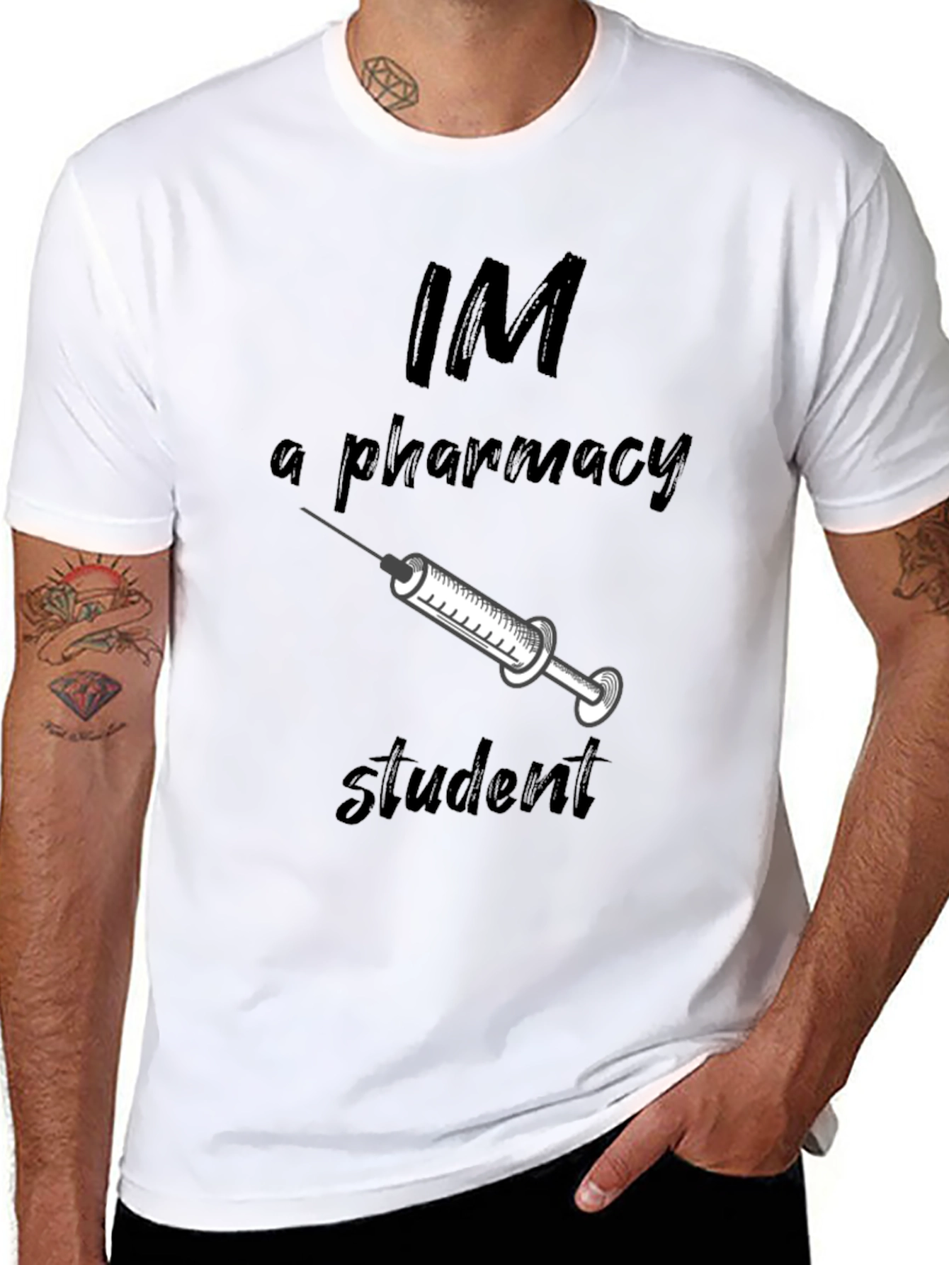 Pharmacy Student T-Shirt - Black Cotton Blend