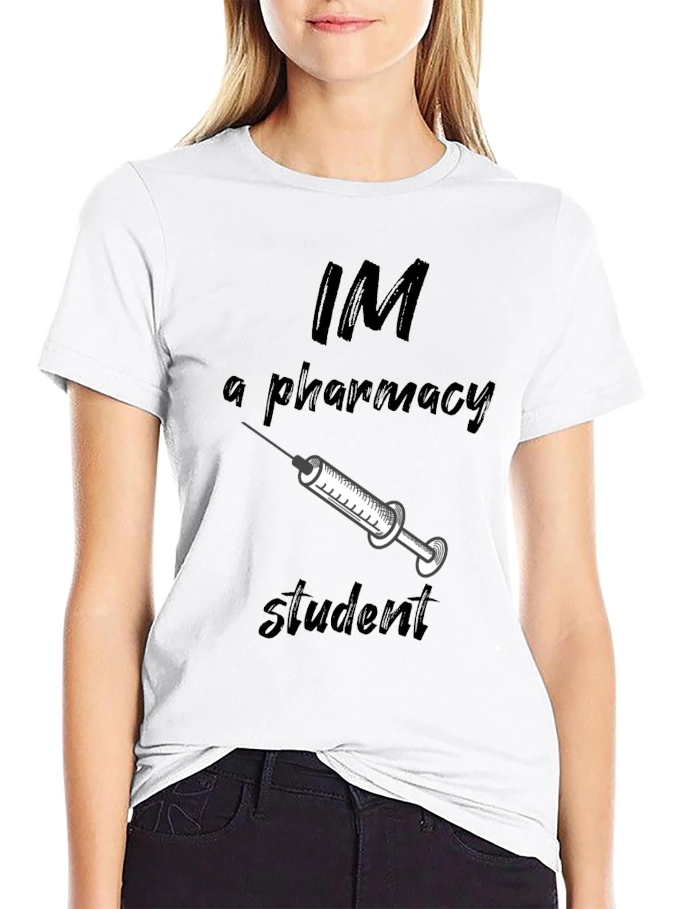 Pharmacy Student T-Shirt - Black Cotton Blend