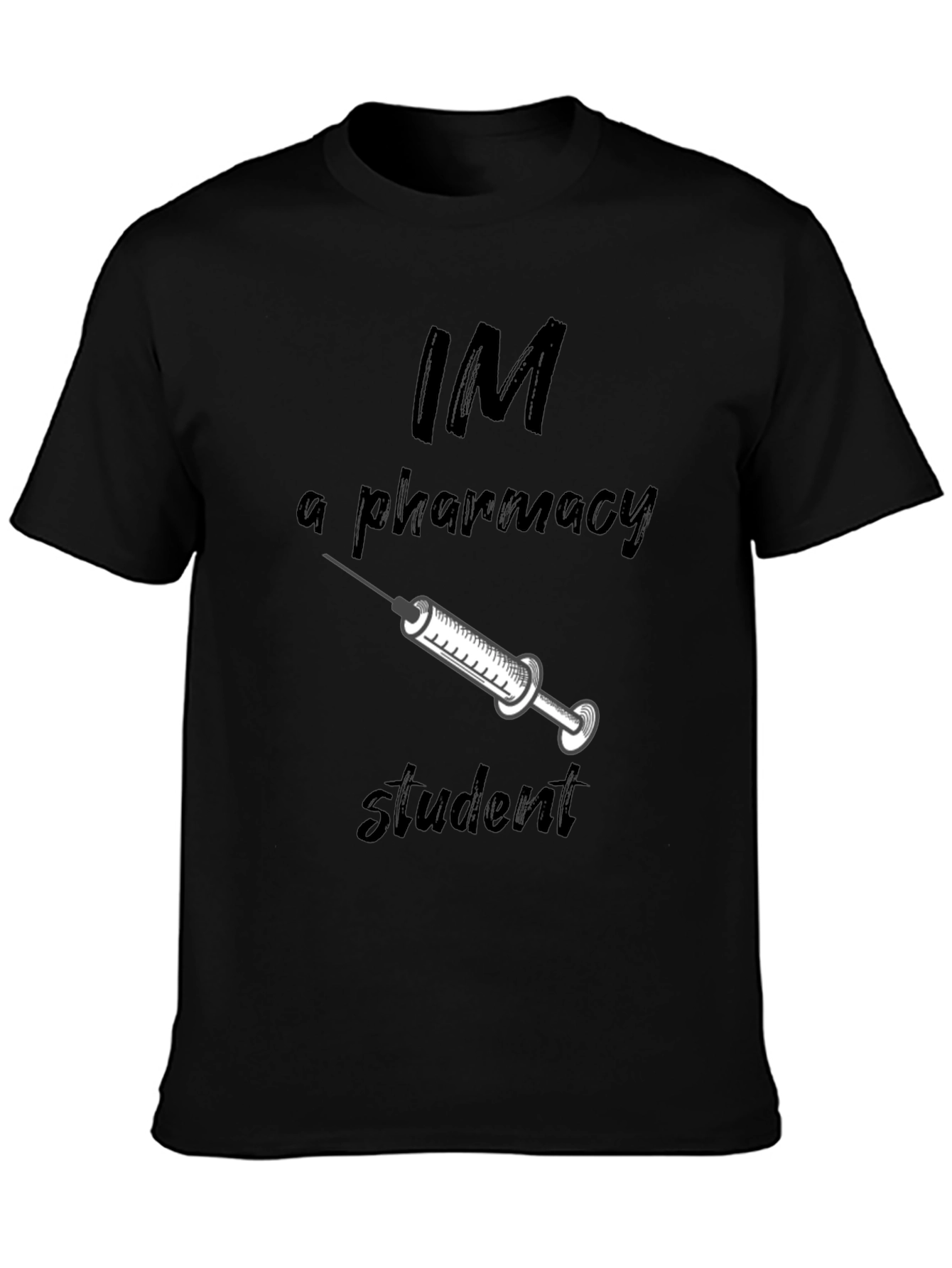 Pharmacy Student T-Shirt - Black Cotton Blend