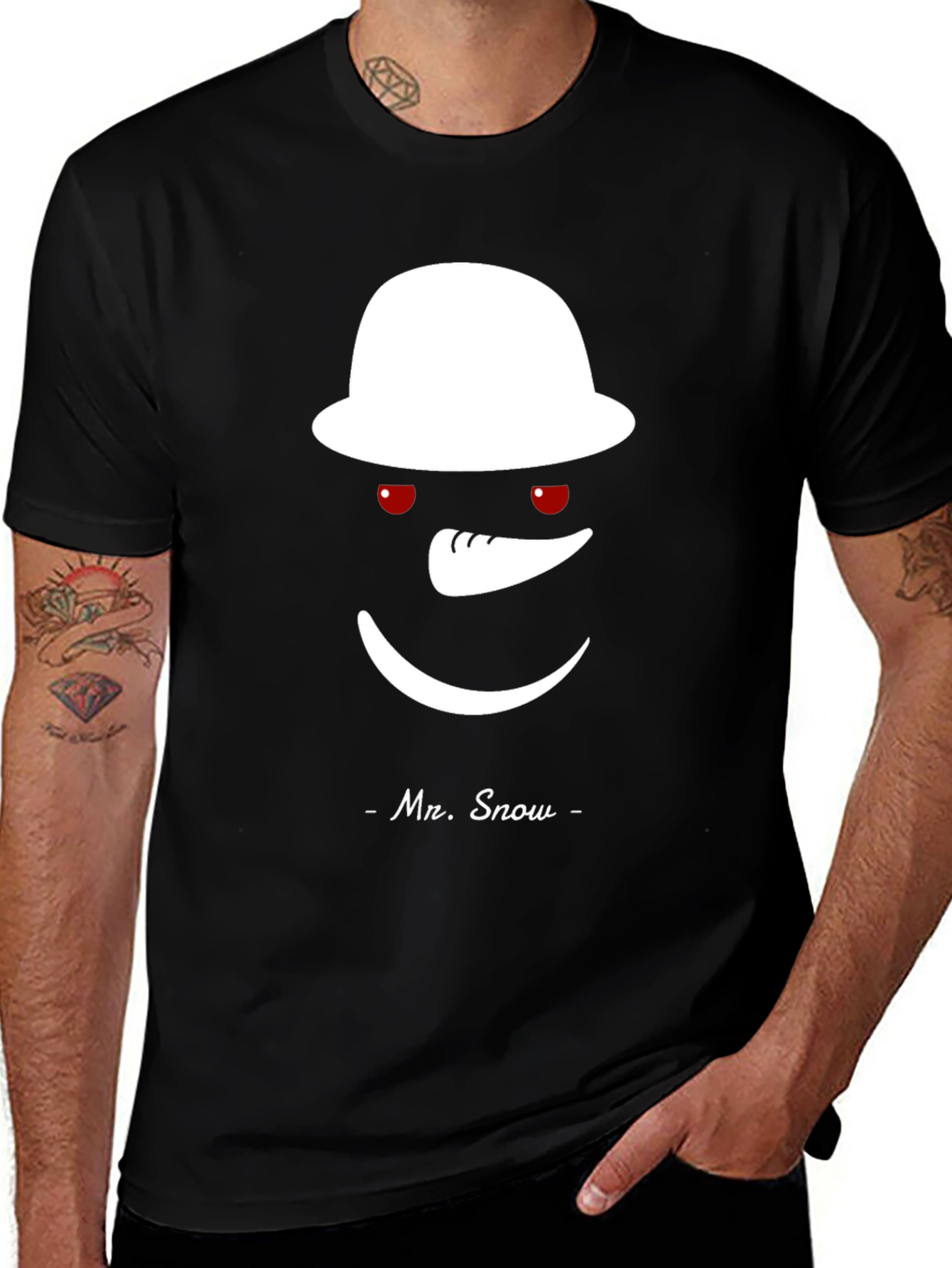 Mr. Snow Graphic T-Shirt - Black