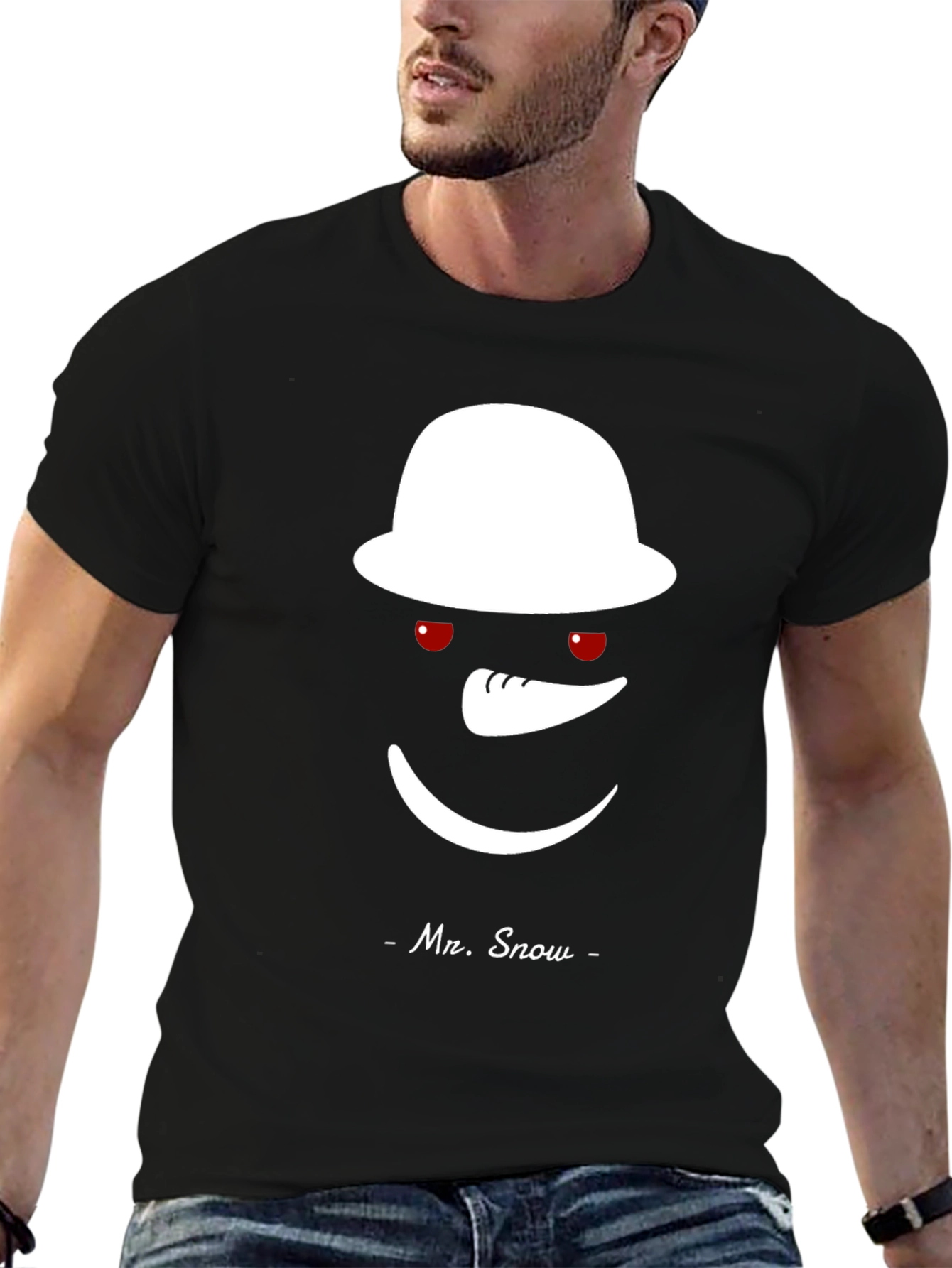 Mr. Snow Graphic T-Shirt - Black
