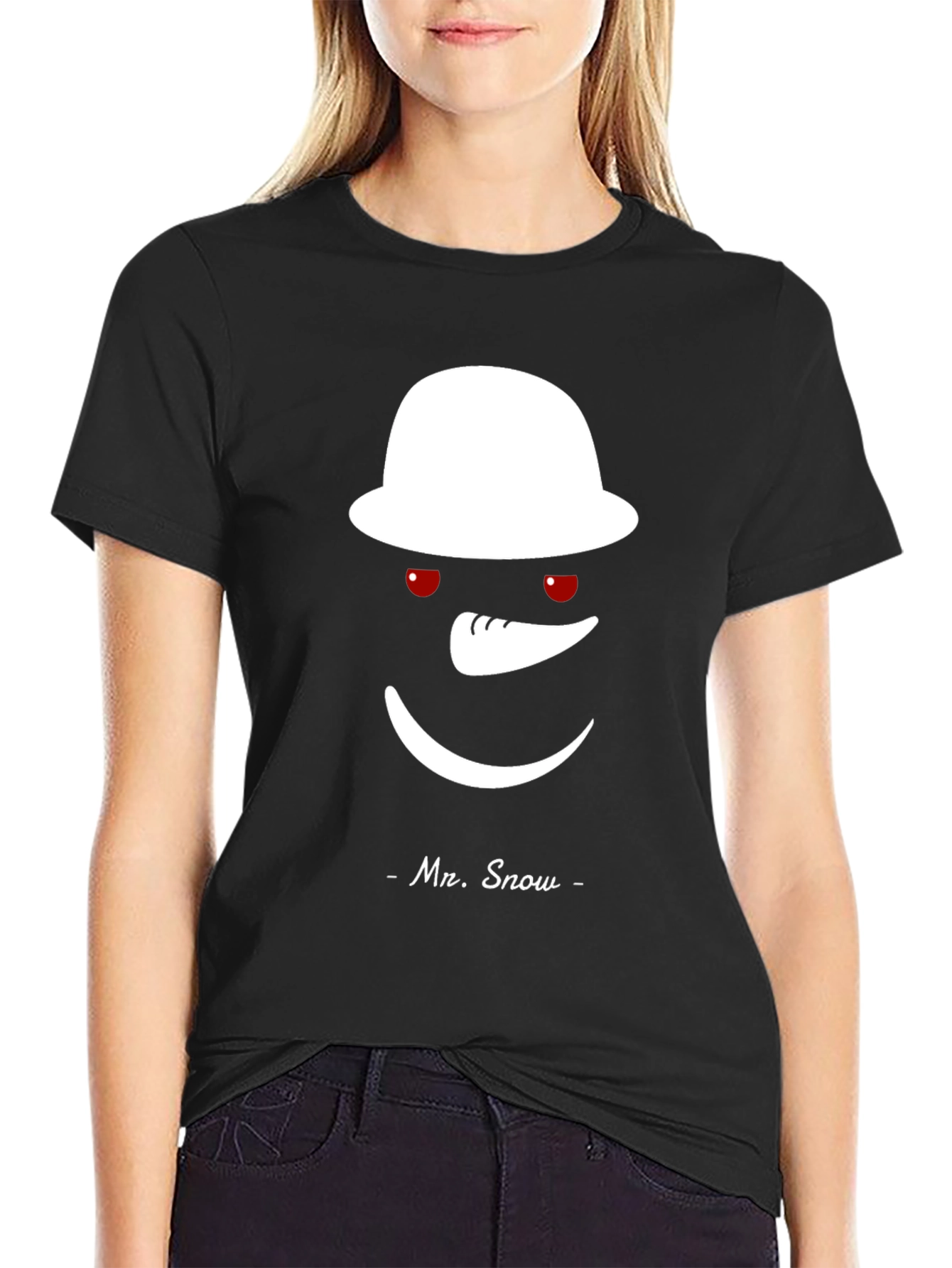 Mr. Snow Graphic T-Shirt - Black