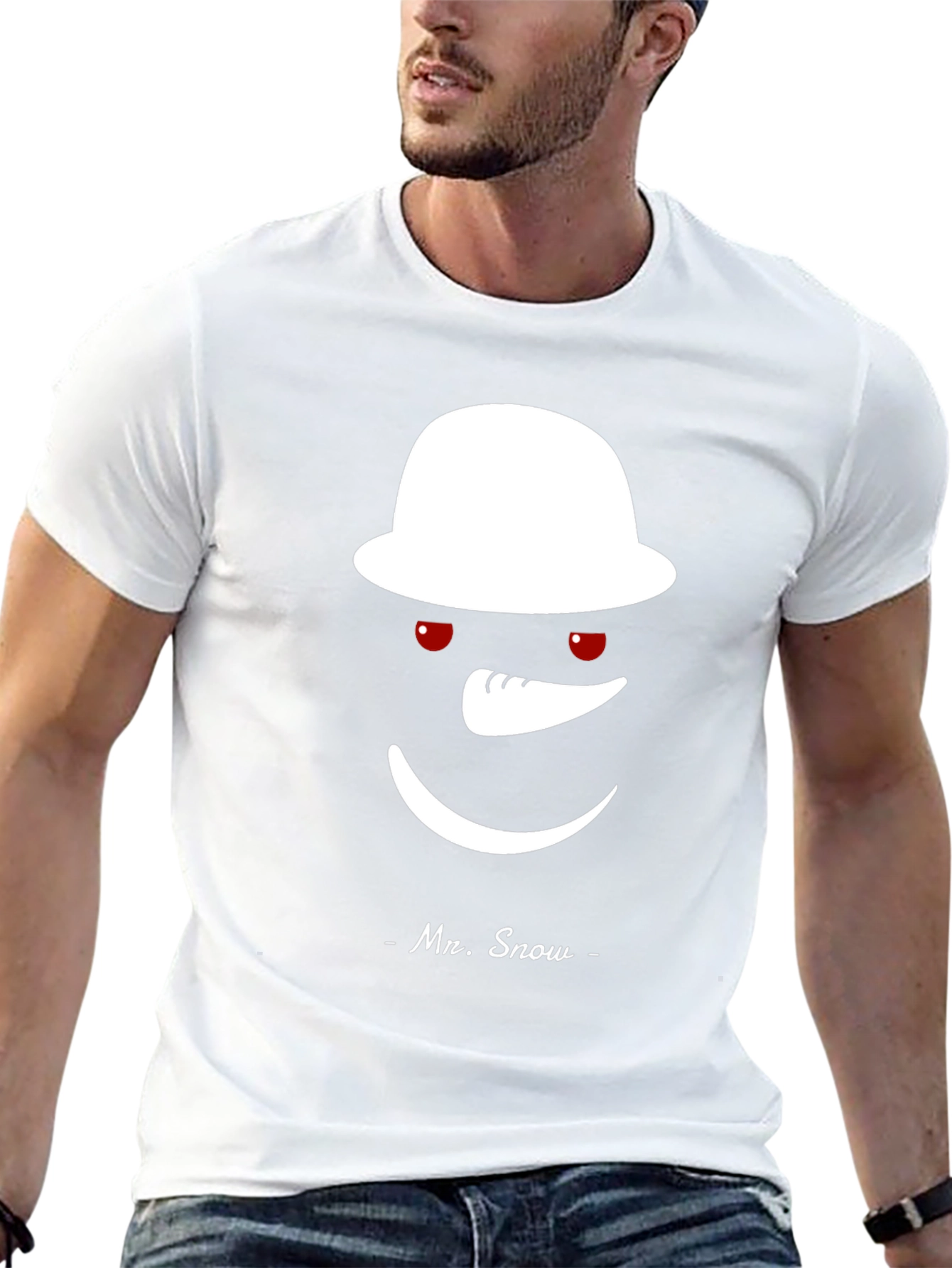 Mr. Snow Graphic T-Shirt - Black
