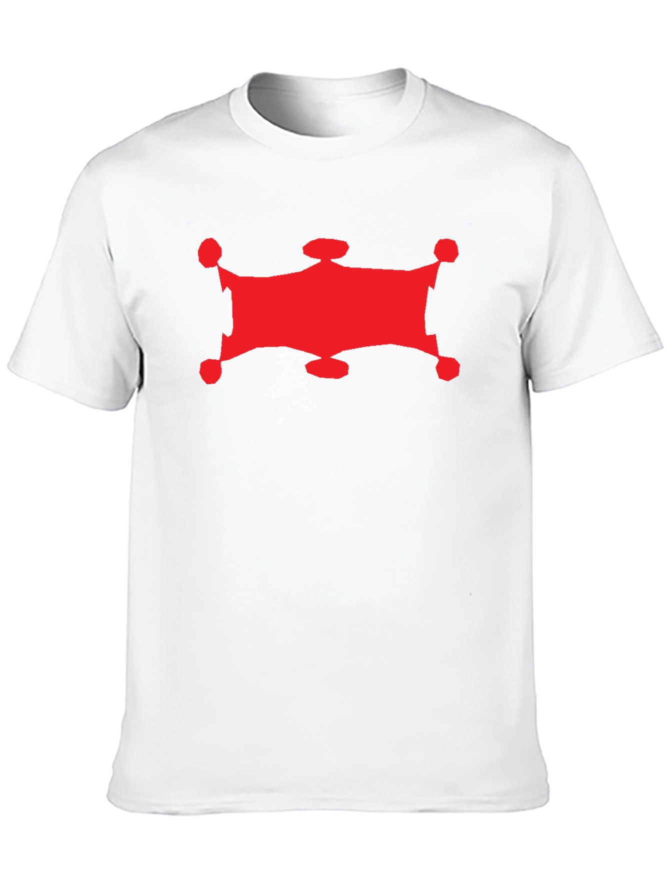Red Graphic Print Black Crew Neck T-Shirt