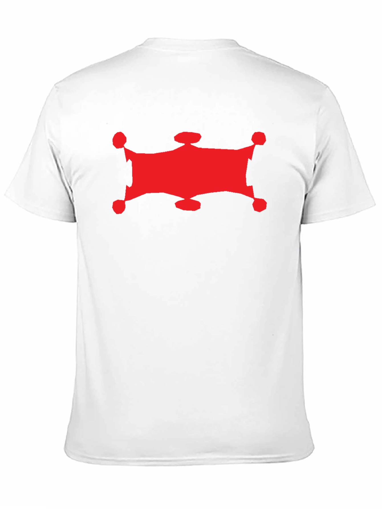 Red Graphic Print Black Crew Neck T-Shirt