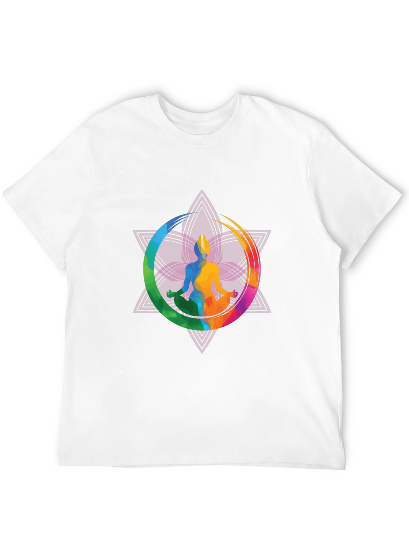 Yoga Meditation Graphic Tee - Mens Black T-Shirt