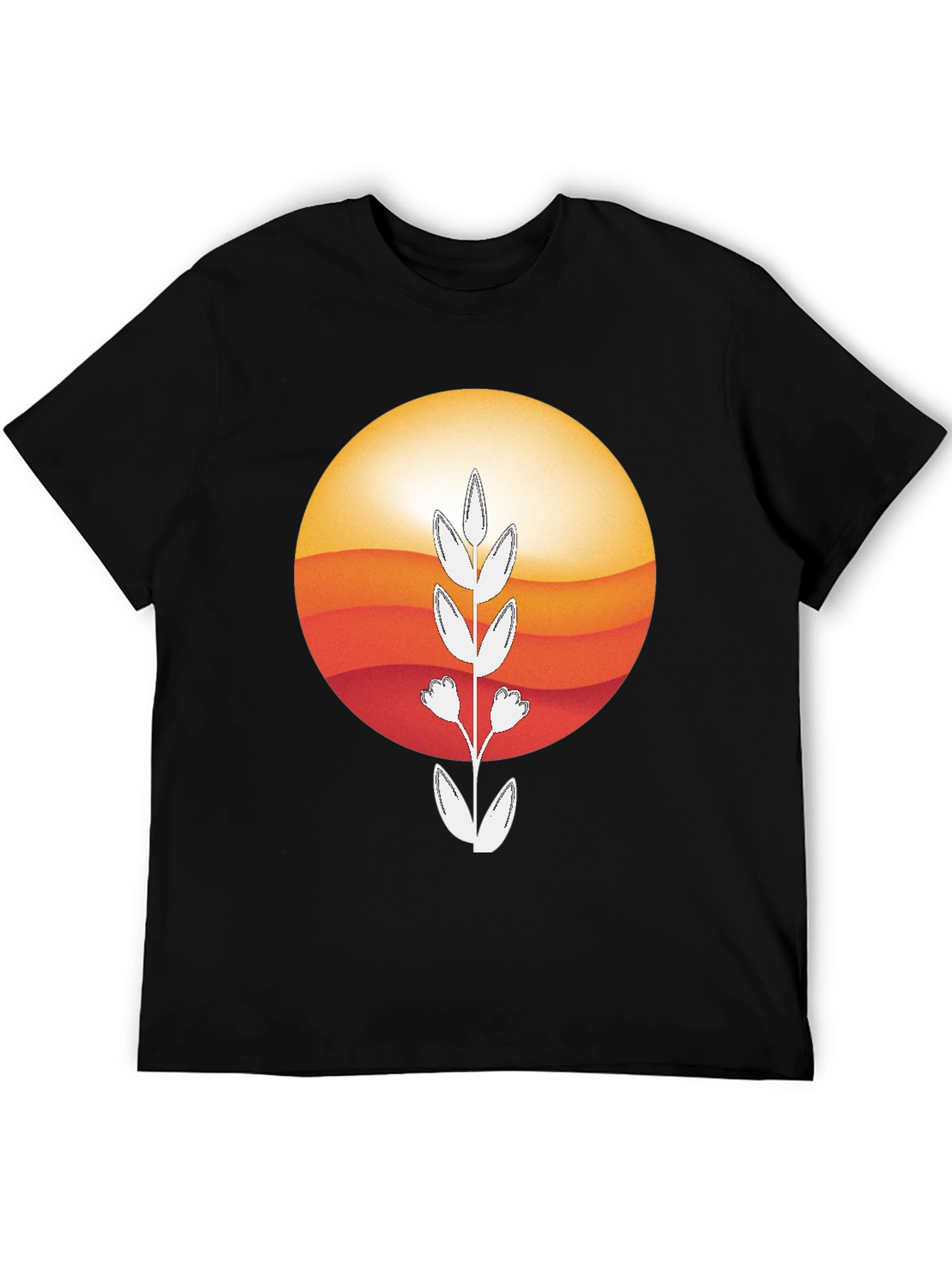 Sunset Flower Graphic Tee - Stylish & Comfortable