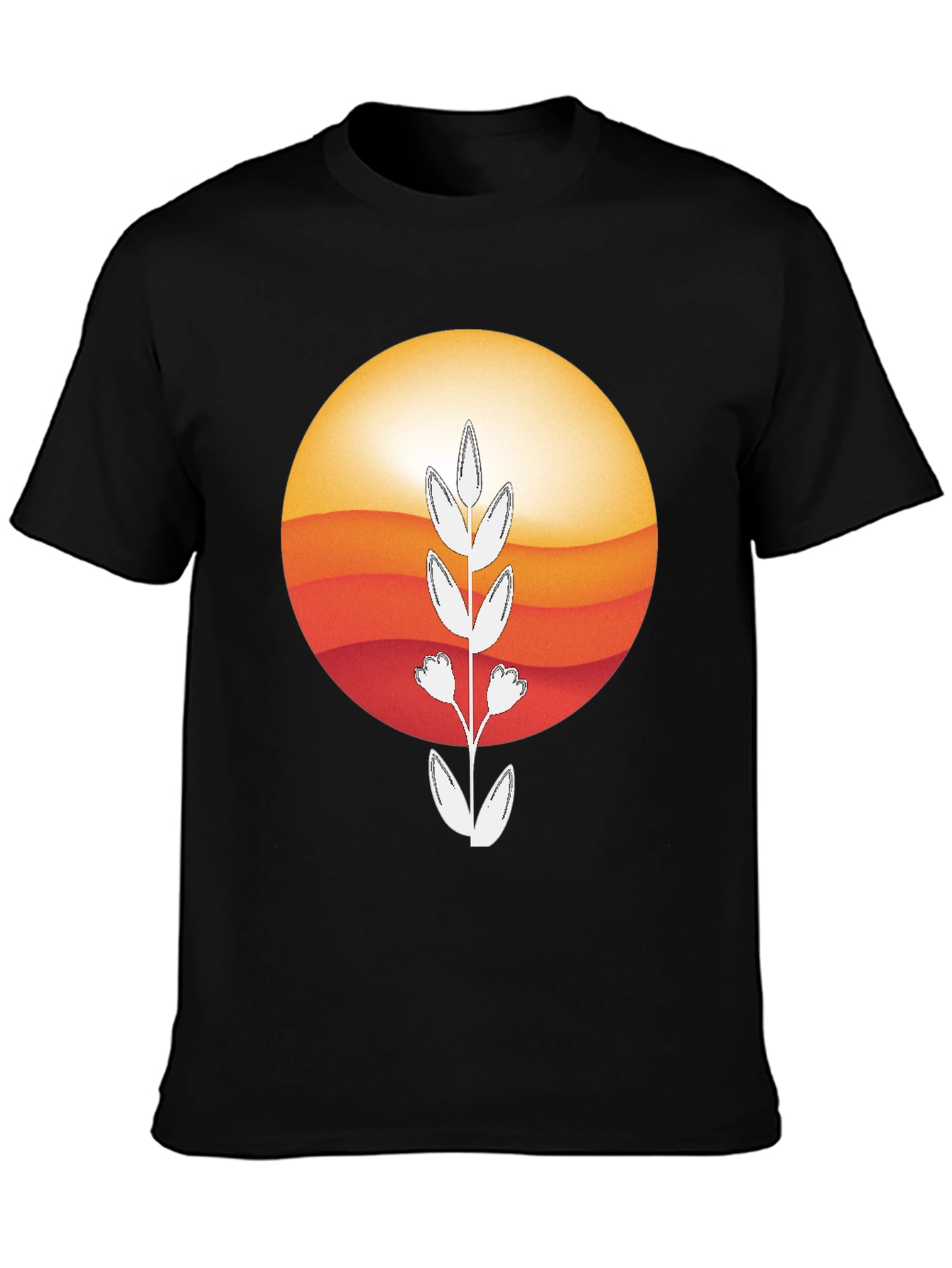 Sunset Flower Graphic Tee - Stylish & Comfortable