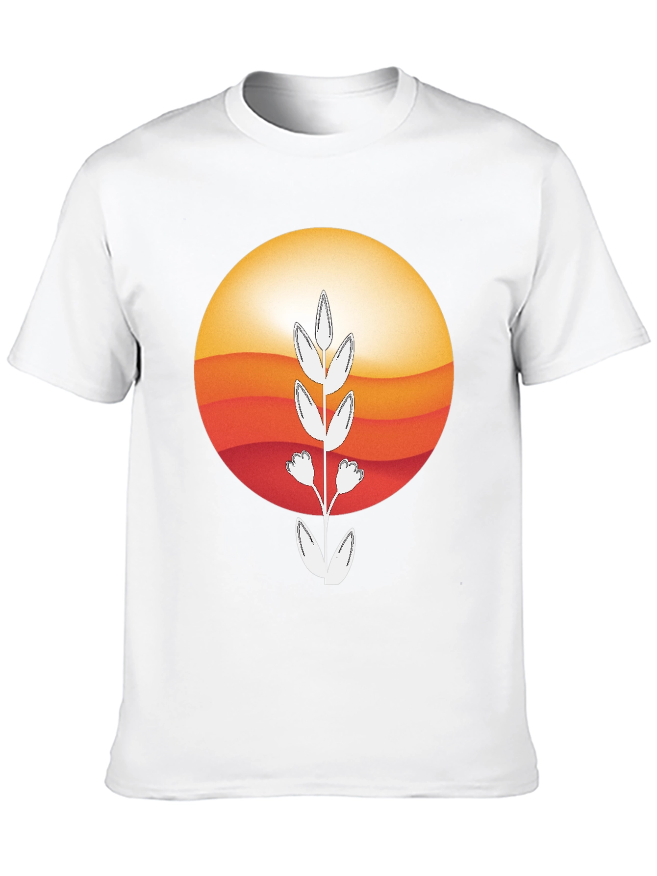 Sunset Flower Graphic Tee - Stylish & Comfortable