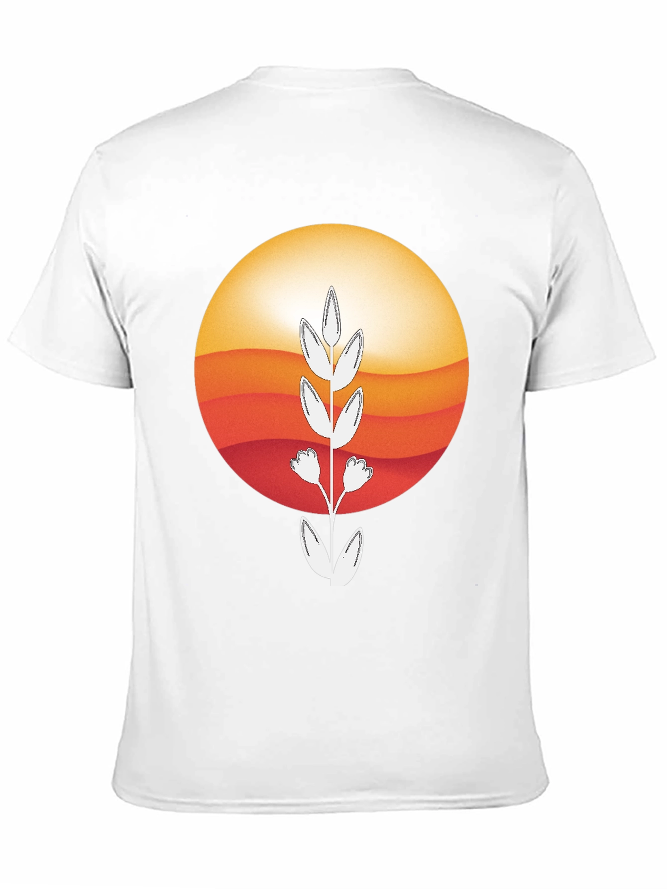 Sunset Flower Graphic Tee - Stylish & Comfortable
