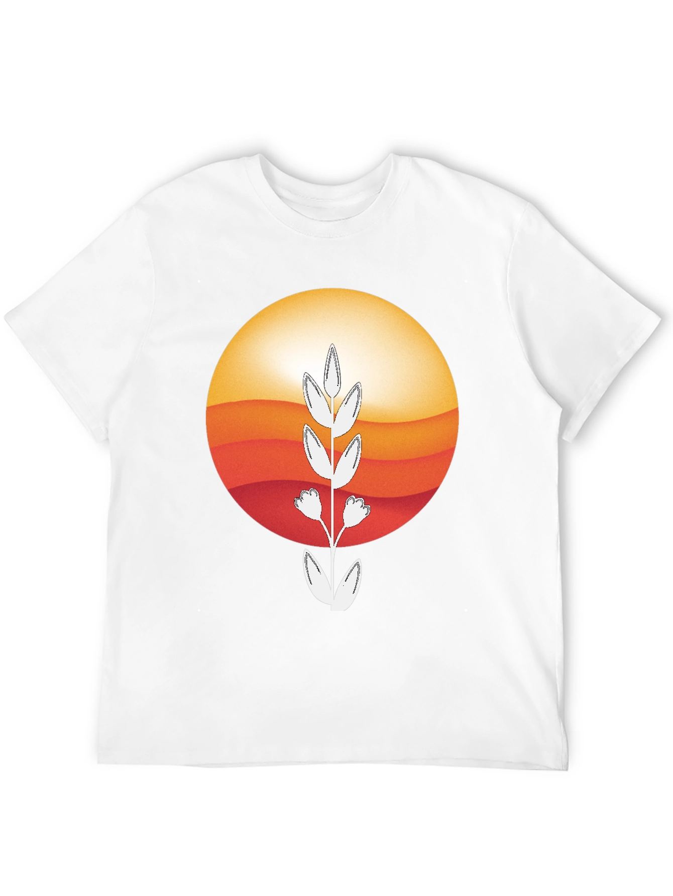 Sunset Flower Graphic Tee - Stylish & Comfortable