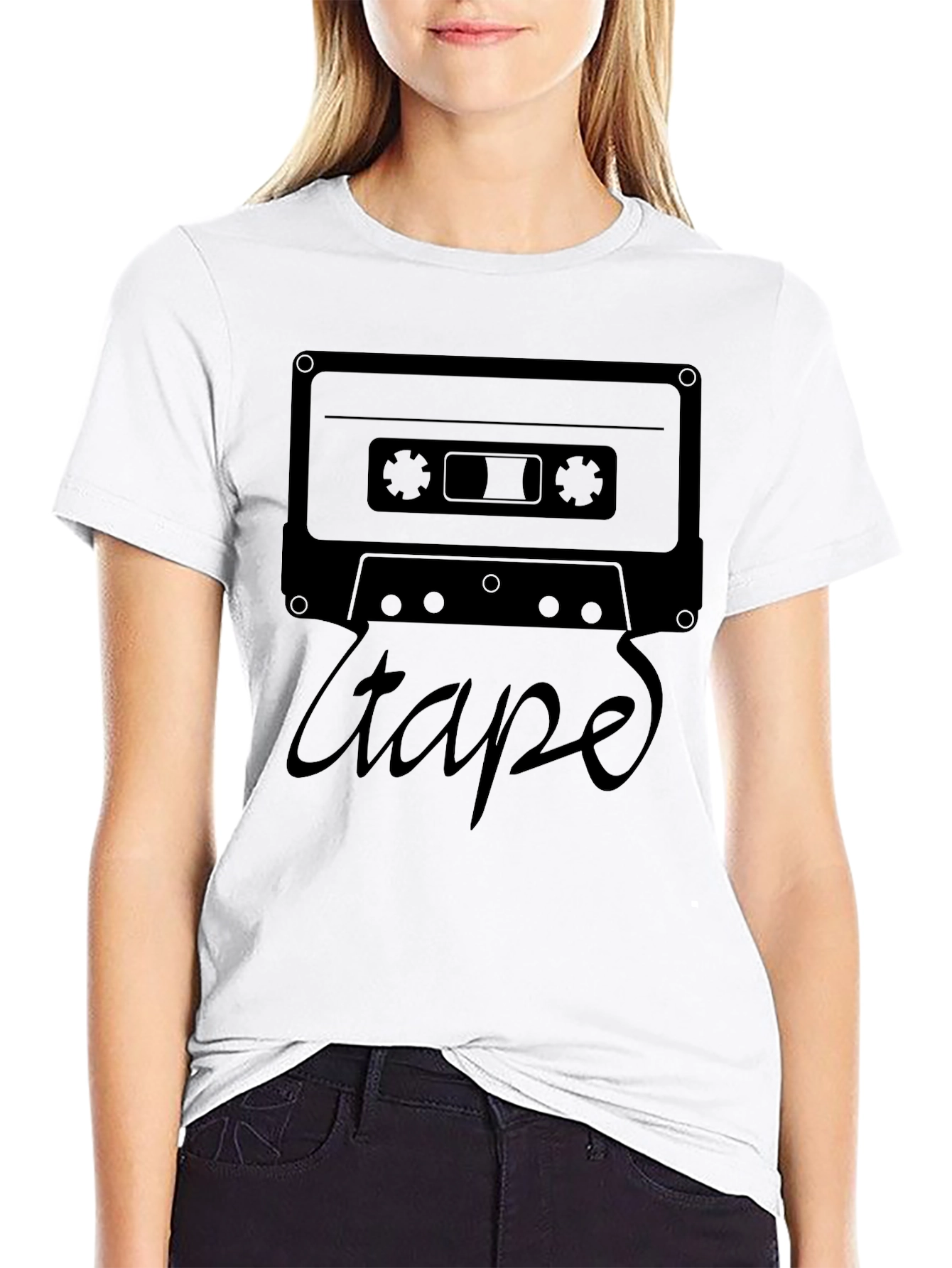 Retro Cassette Tape Graphic Tee - Classic Style