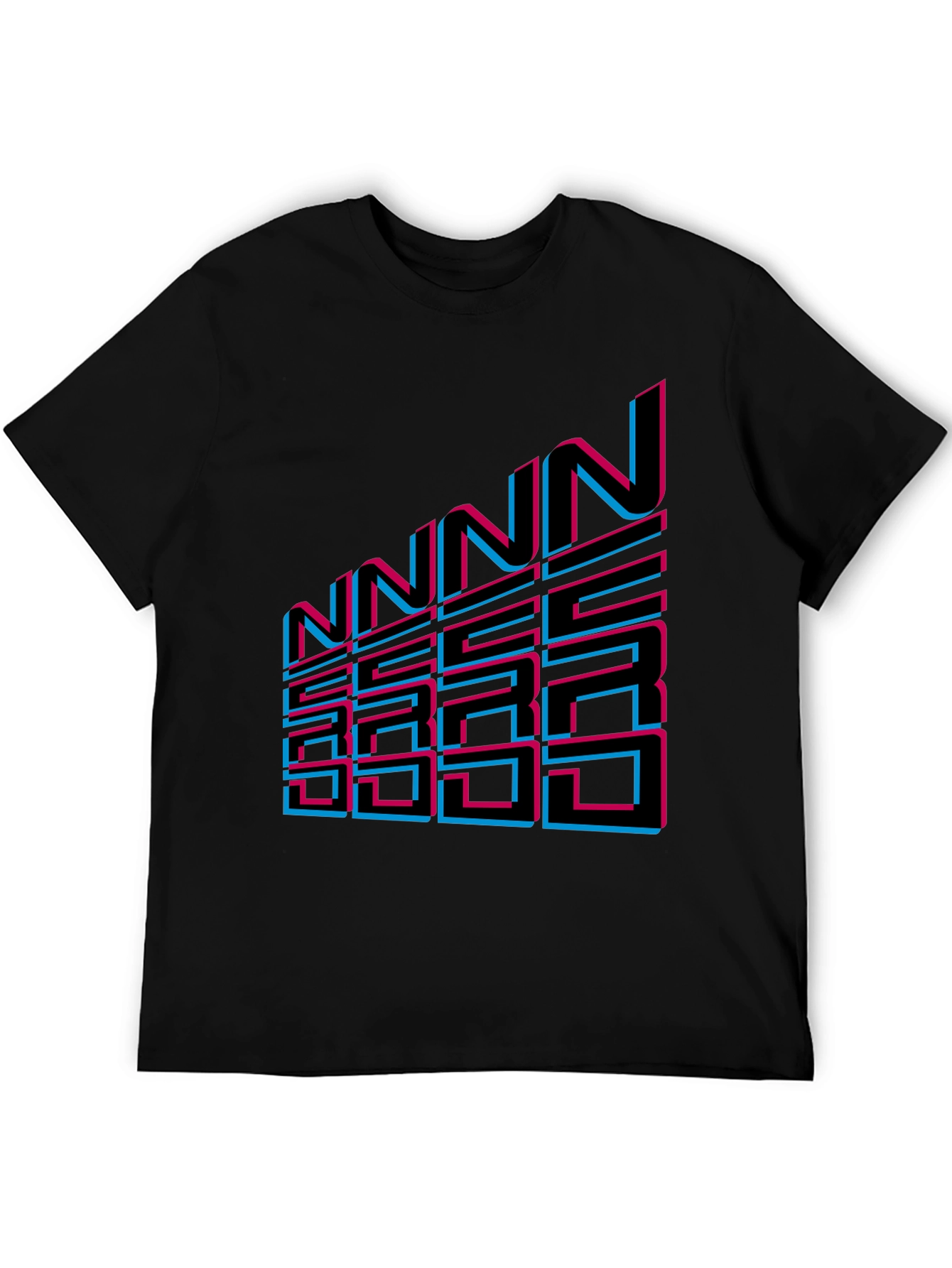 Retro NNN SSS Graphic Tee - Black