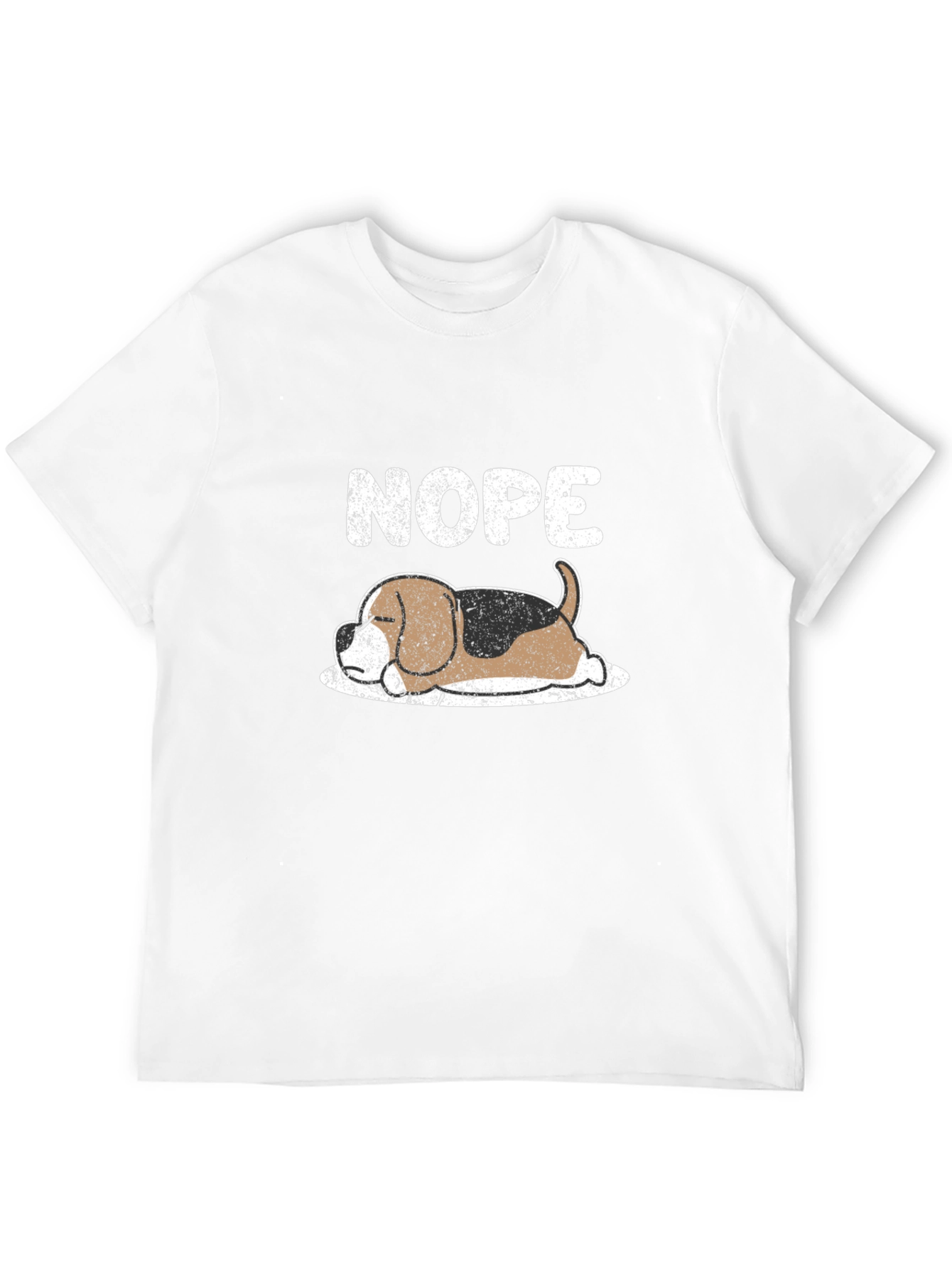 Nope Sleeping Dog Graphic T-Shirt