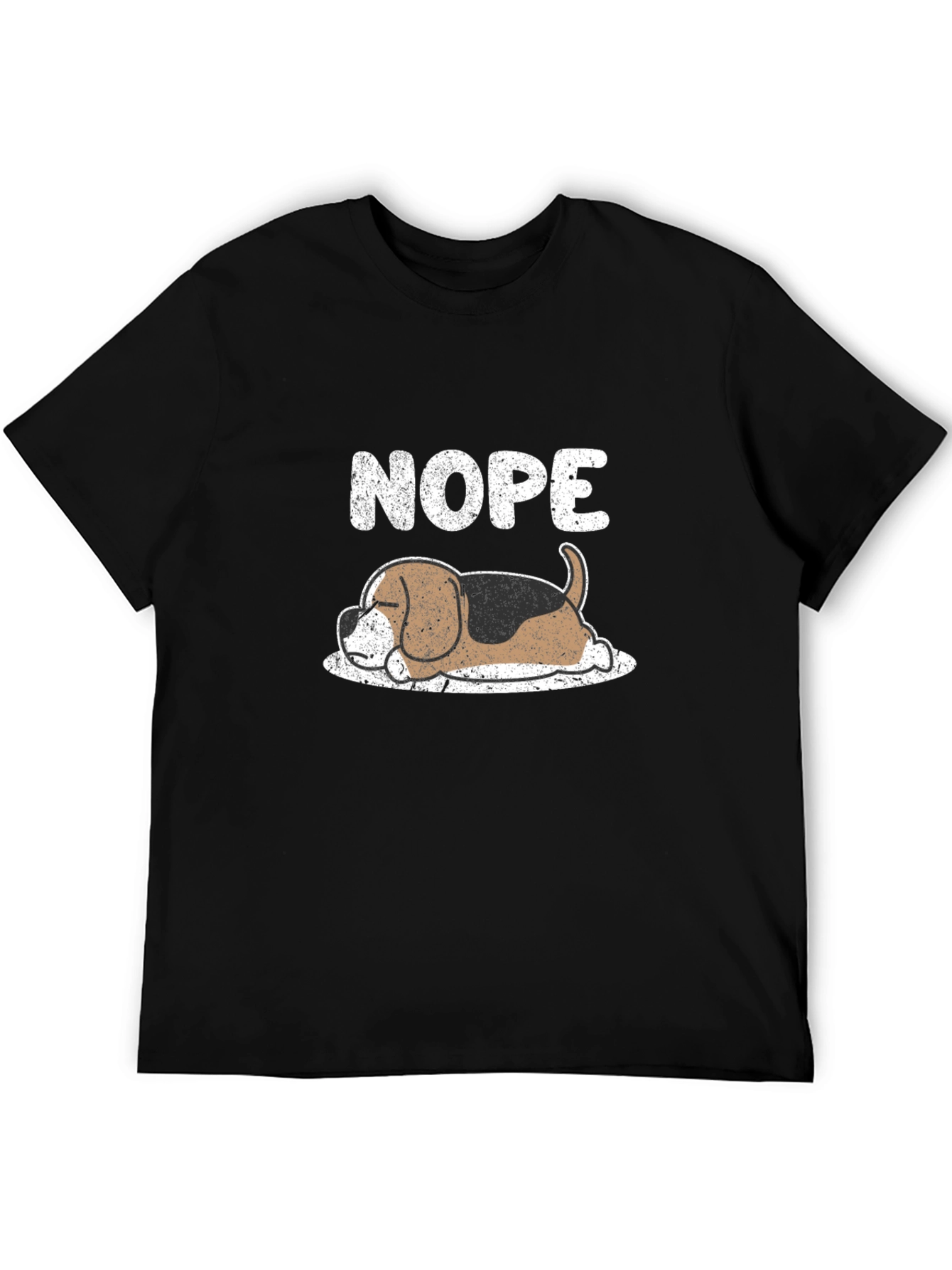 Nope Sleeping Dog Graphic T-Shirt