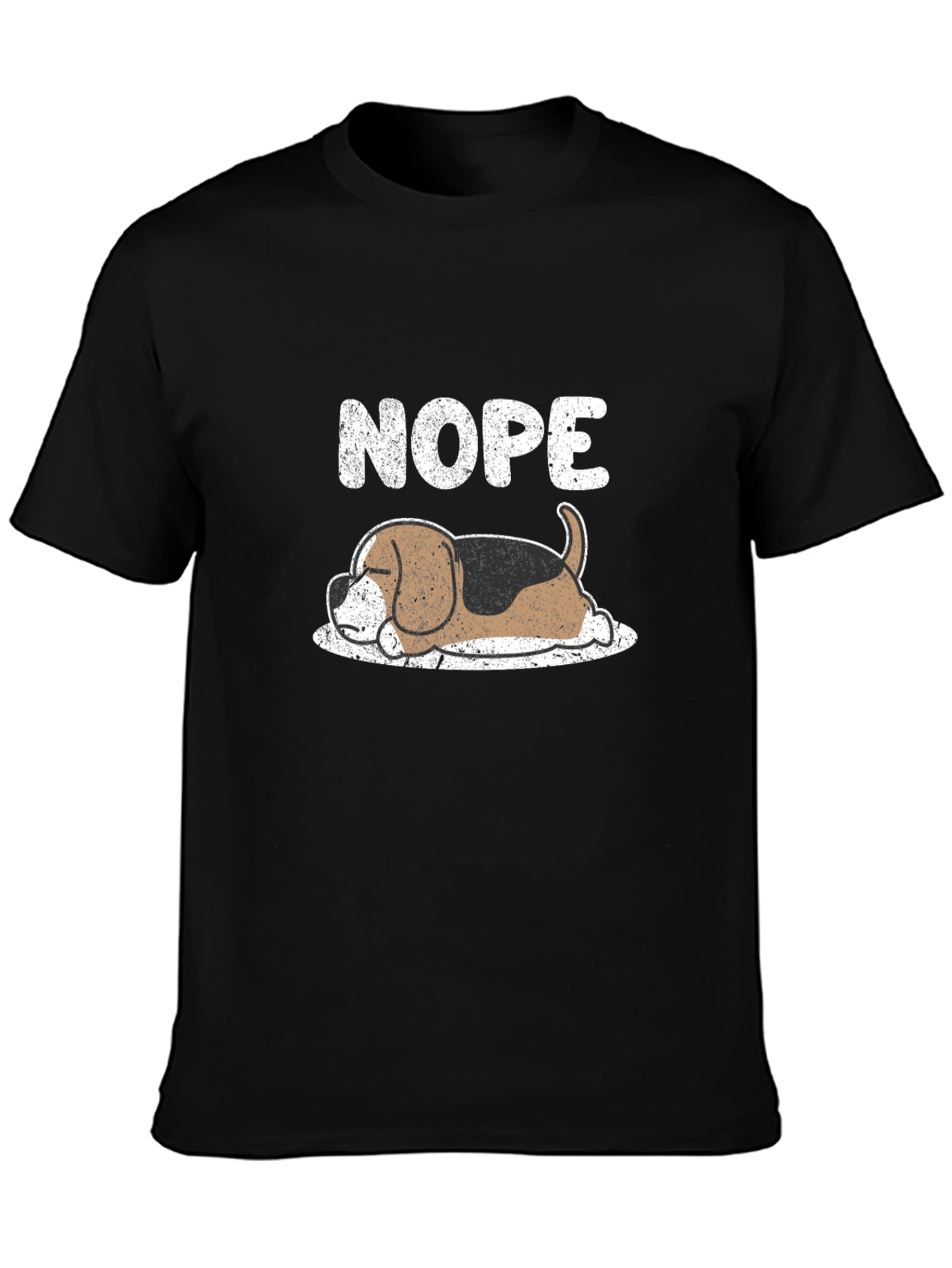 Nope Sleeping Dog Graphic T-Shirt