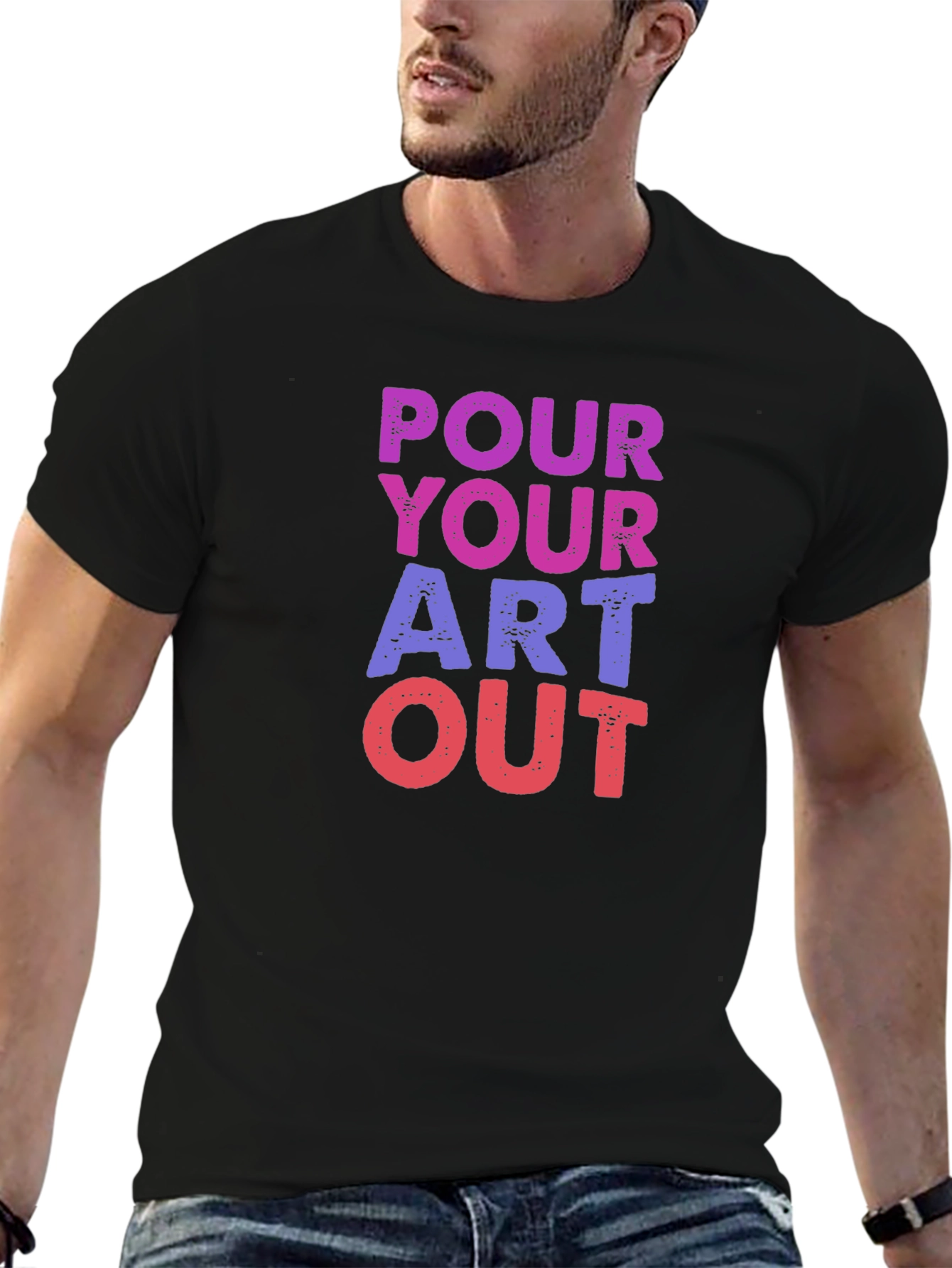 Pour Your Art Out Graphic Tee - Artsy T-Shirt