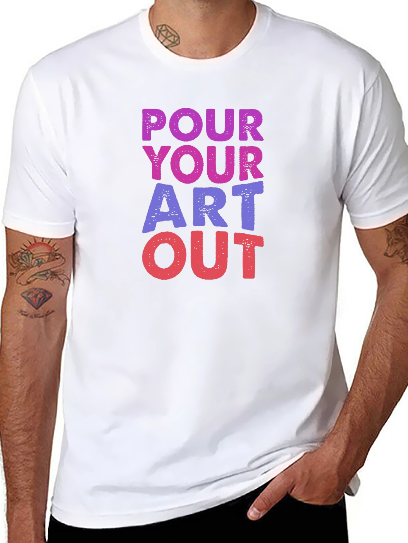 Pour Your Art Out Graphic Tee - Artsy T-Shirt