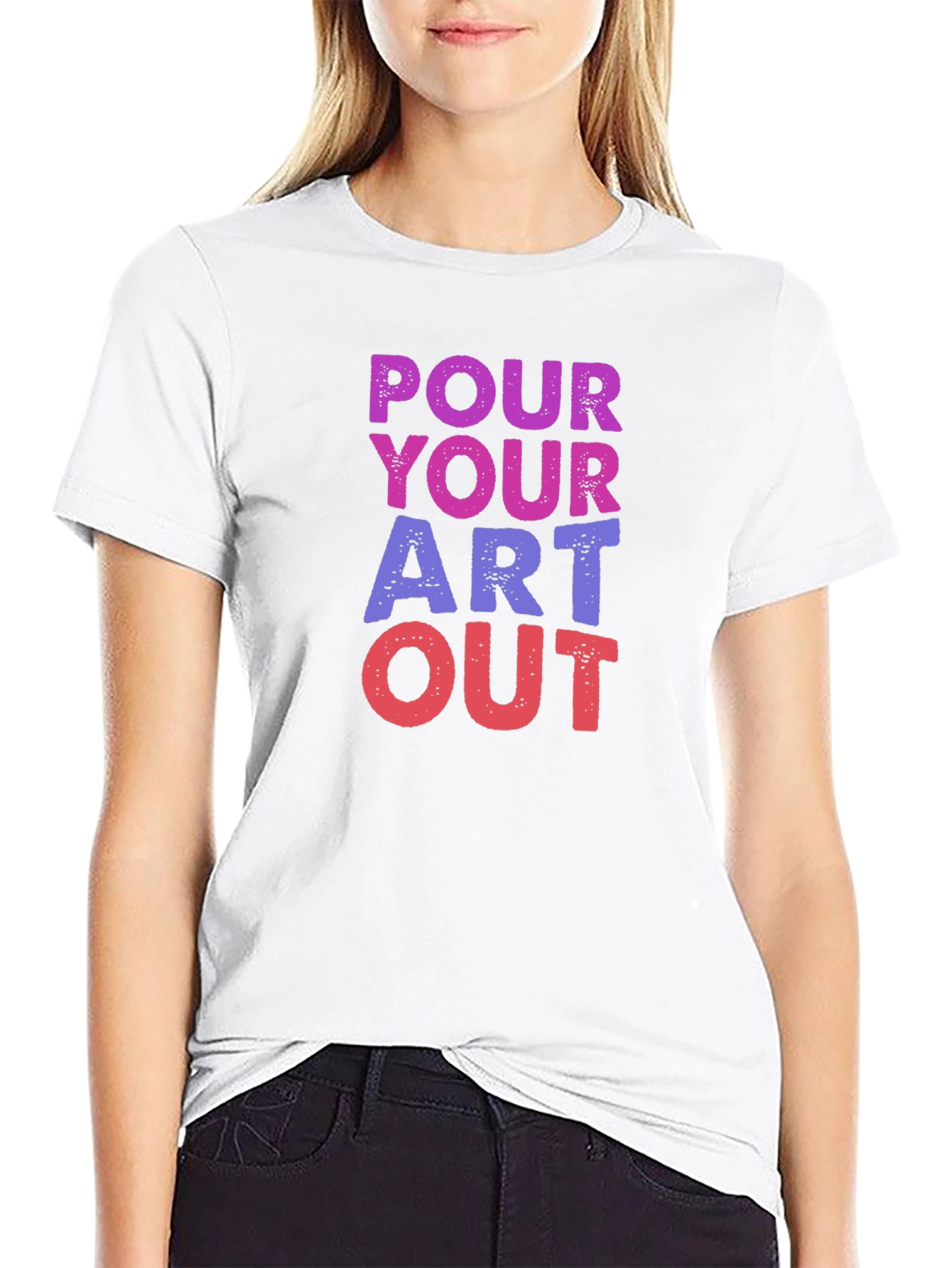 Pour Your Art Out Graphic Tee - Artsy T-Shirt