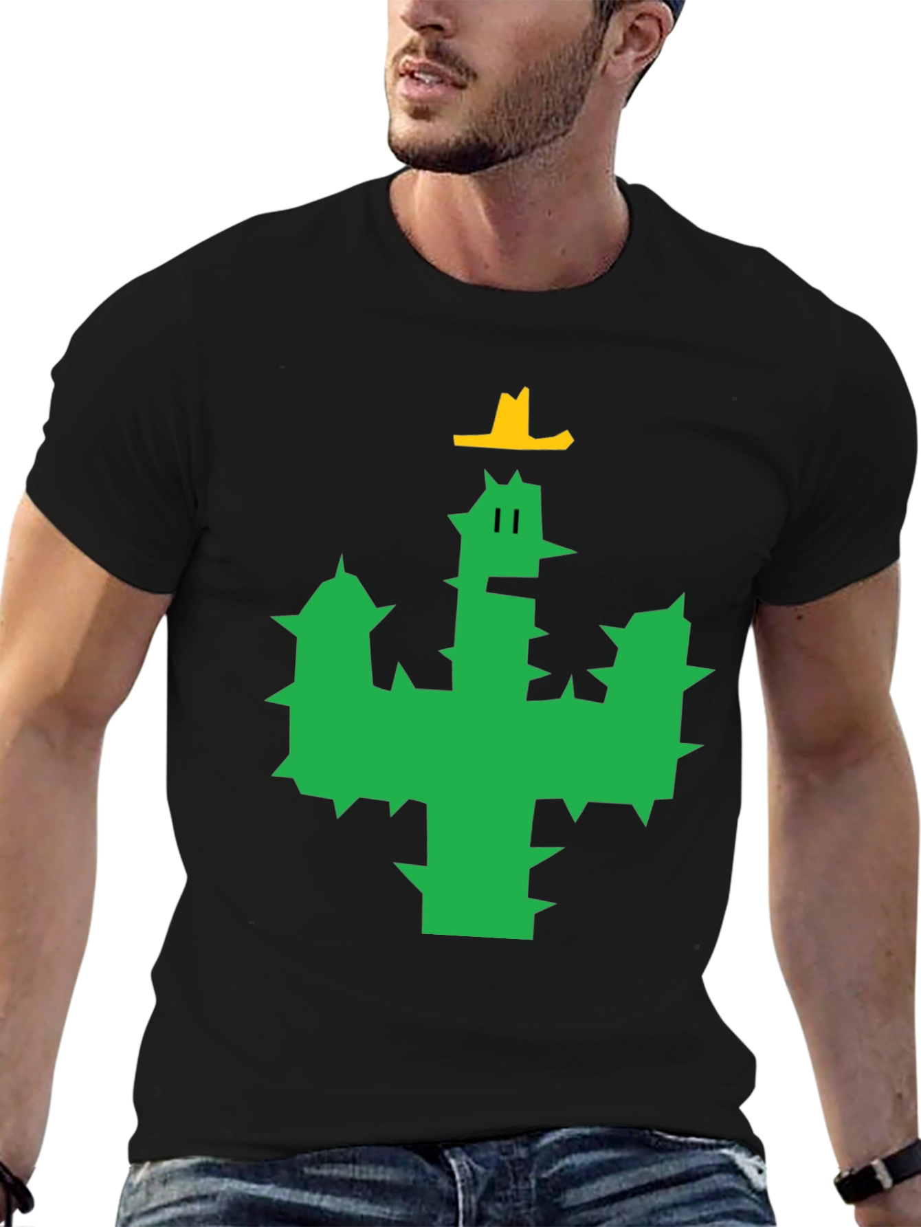 Cactus Cowboy Graphic Tee - Black