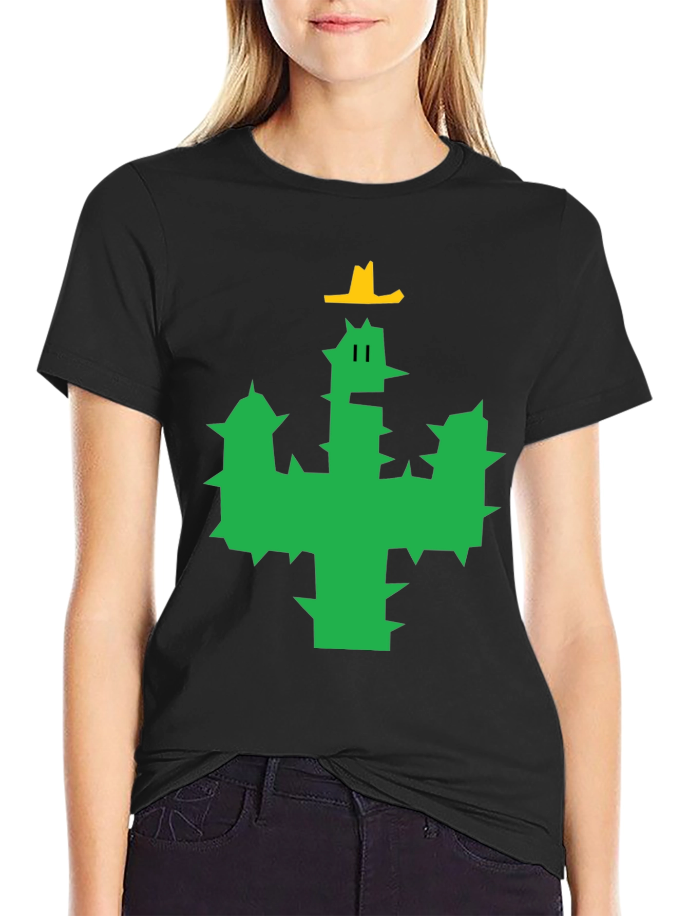 Cactus Cowboy Graphic Tee - Black