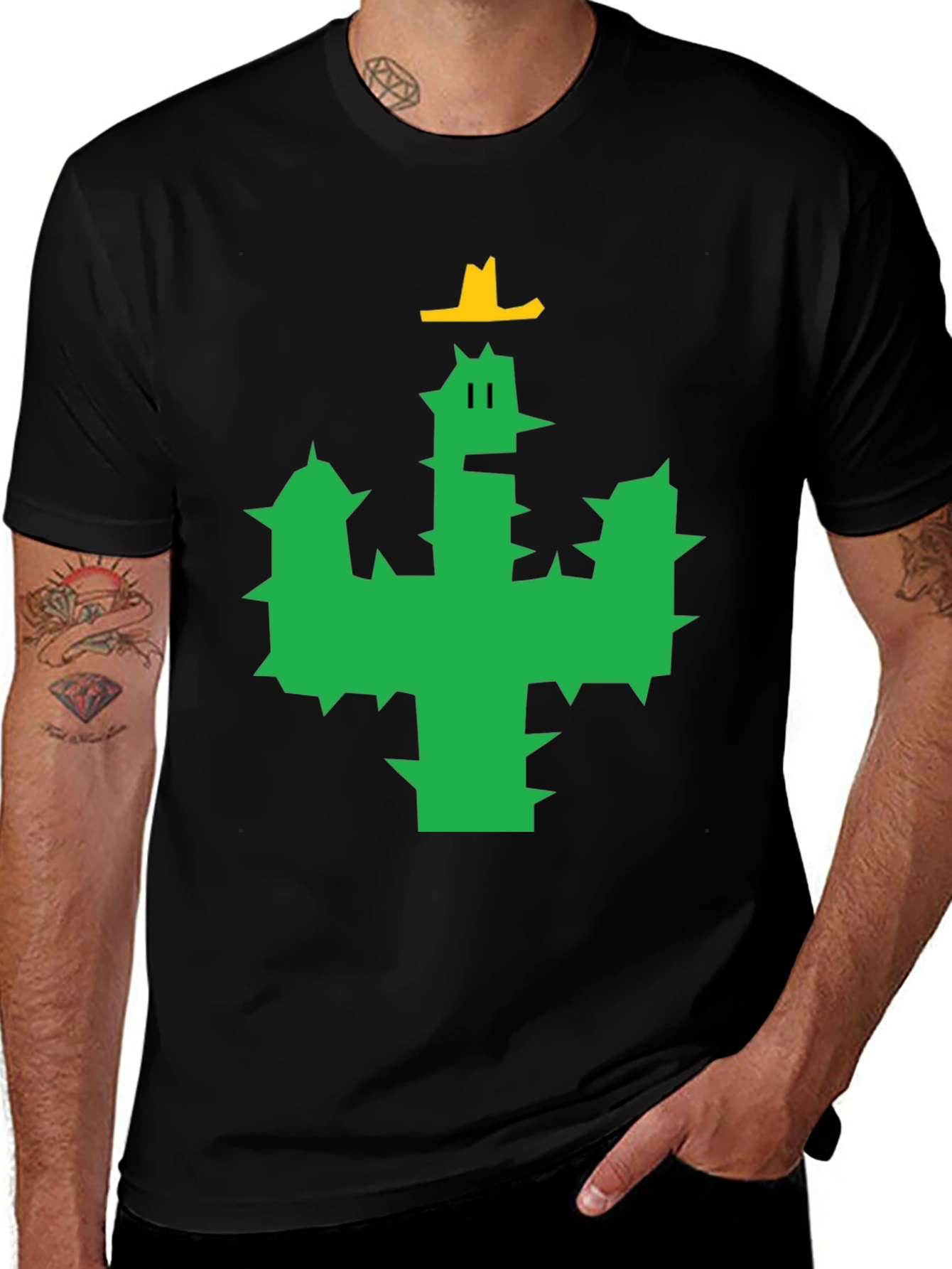 Cactus Cowboy Graphic Tee - Black