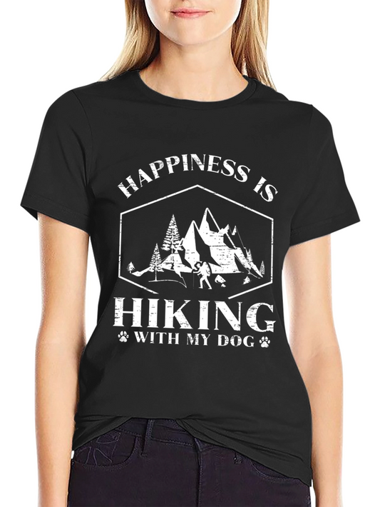 Happiness is Hiking with My Dog Graphic Tee