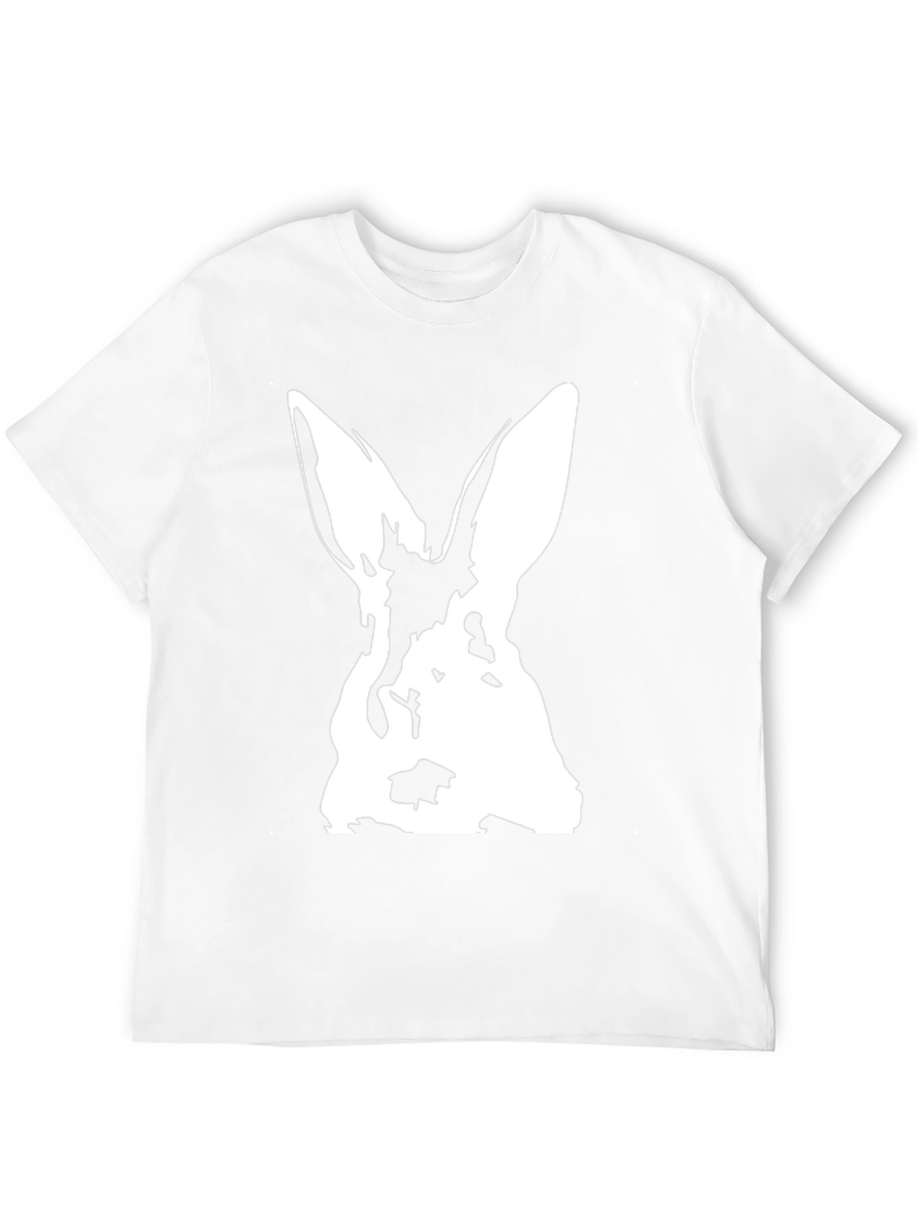 Rabbit Graphic Black T-Shirt - Unique Animal Design