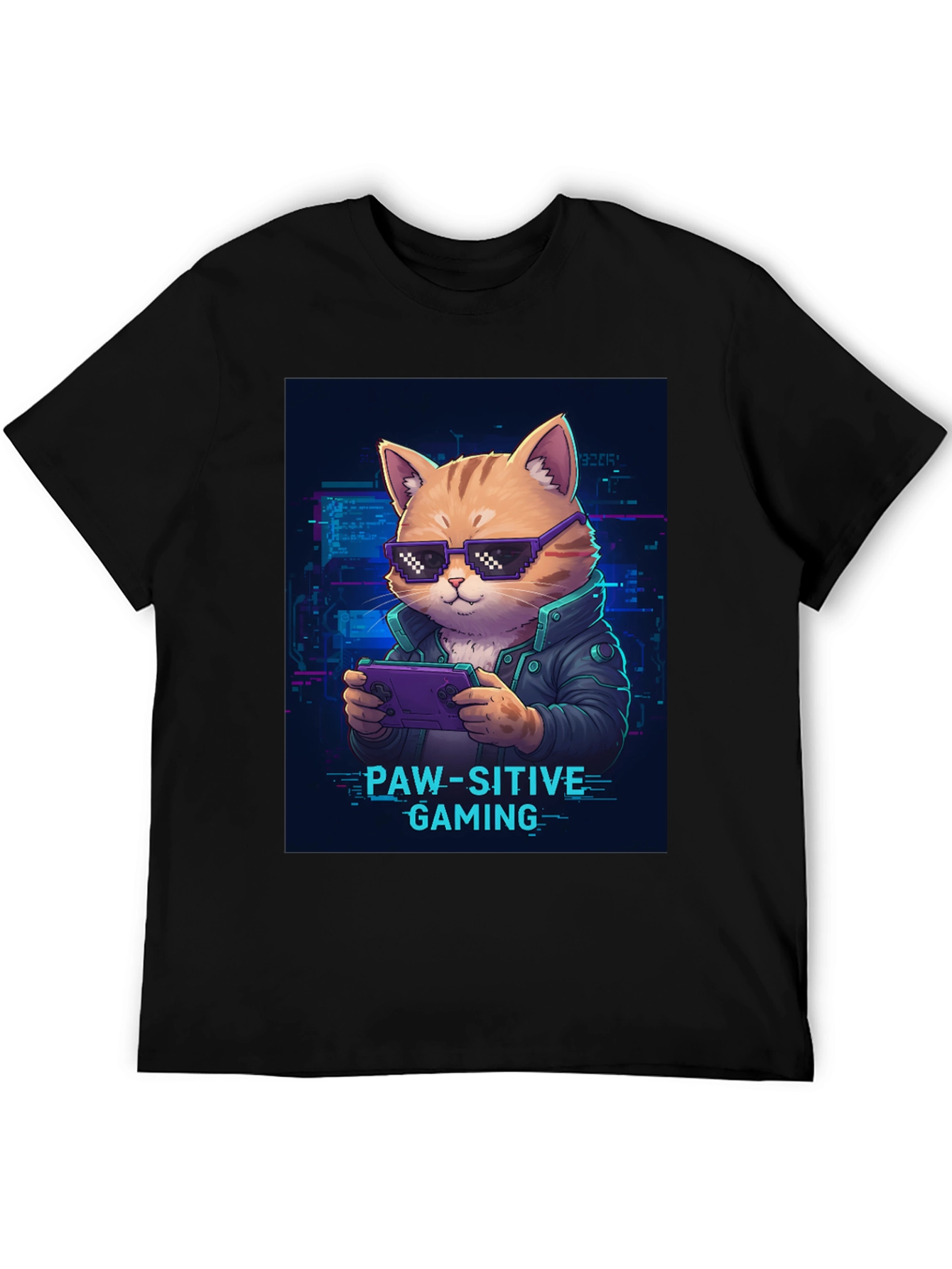 Paw-sitive Gaming T-Shirt - Gamer Cat Tee