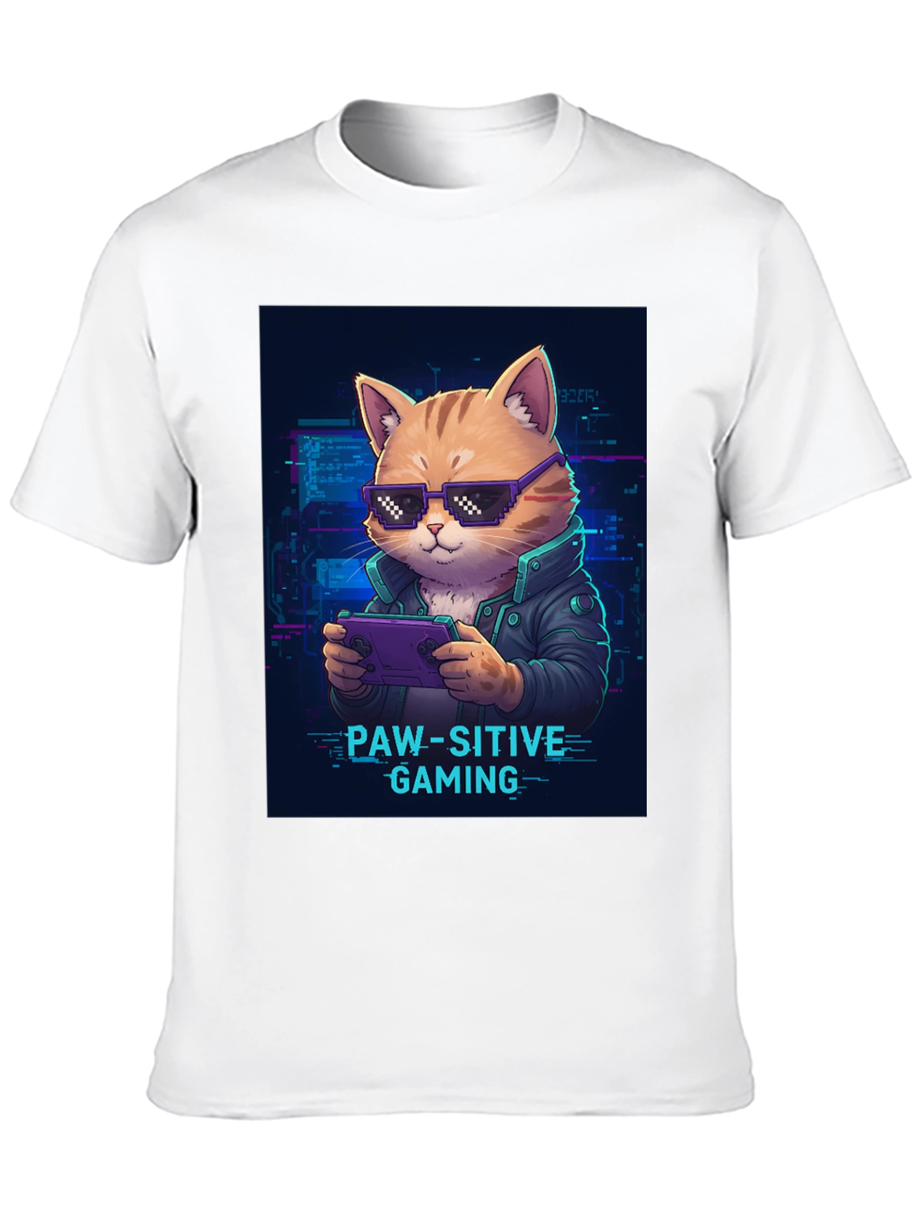 Paw-sitive Gaming T-Shirt - Gamer Cat Tee