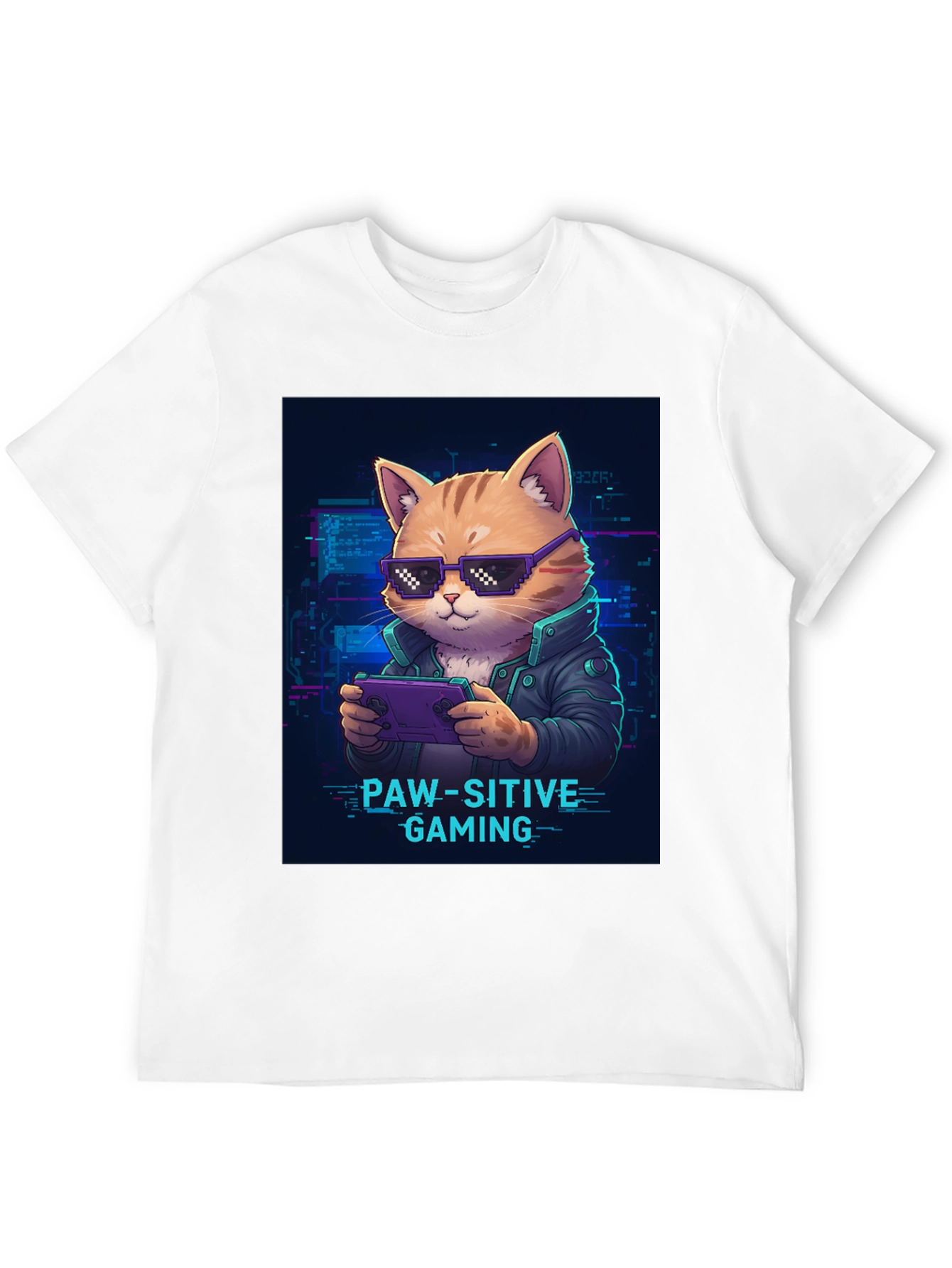 Paw-sitive Gaming T-Shirt - Gamer Cat Tee