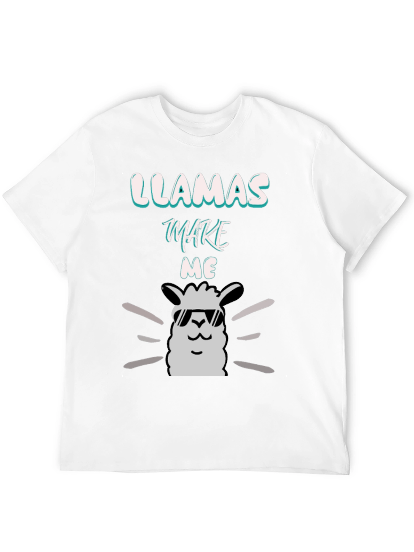 Llamas Make Me Happy Black Graphic Tee