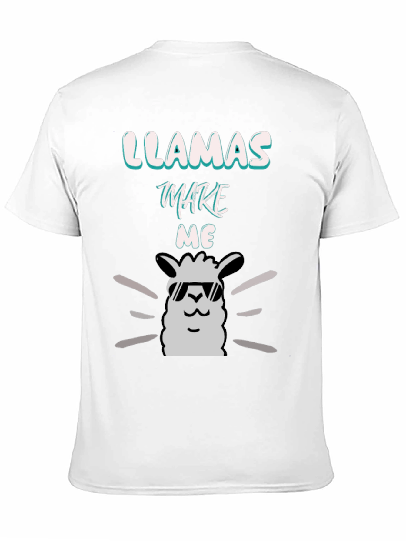 Llamas Make Me Happy Black Graphic Tee