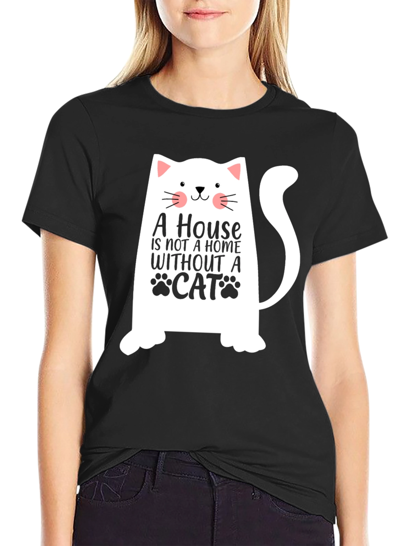 Cat Lover Tee: A House Without a Cat T-Shirt