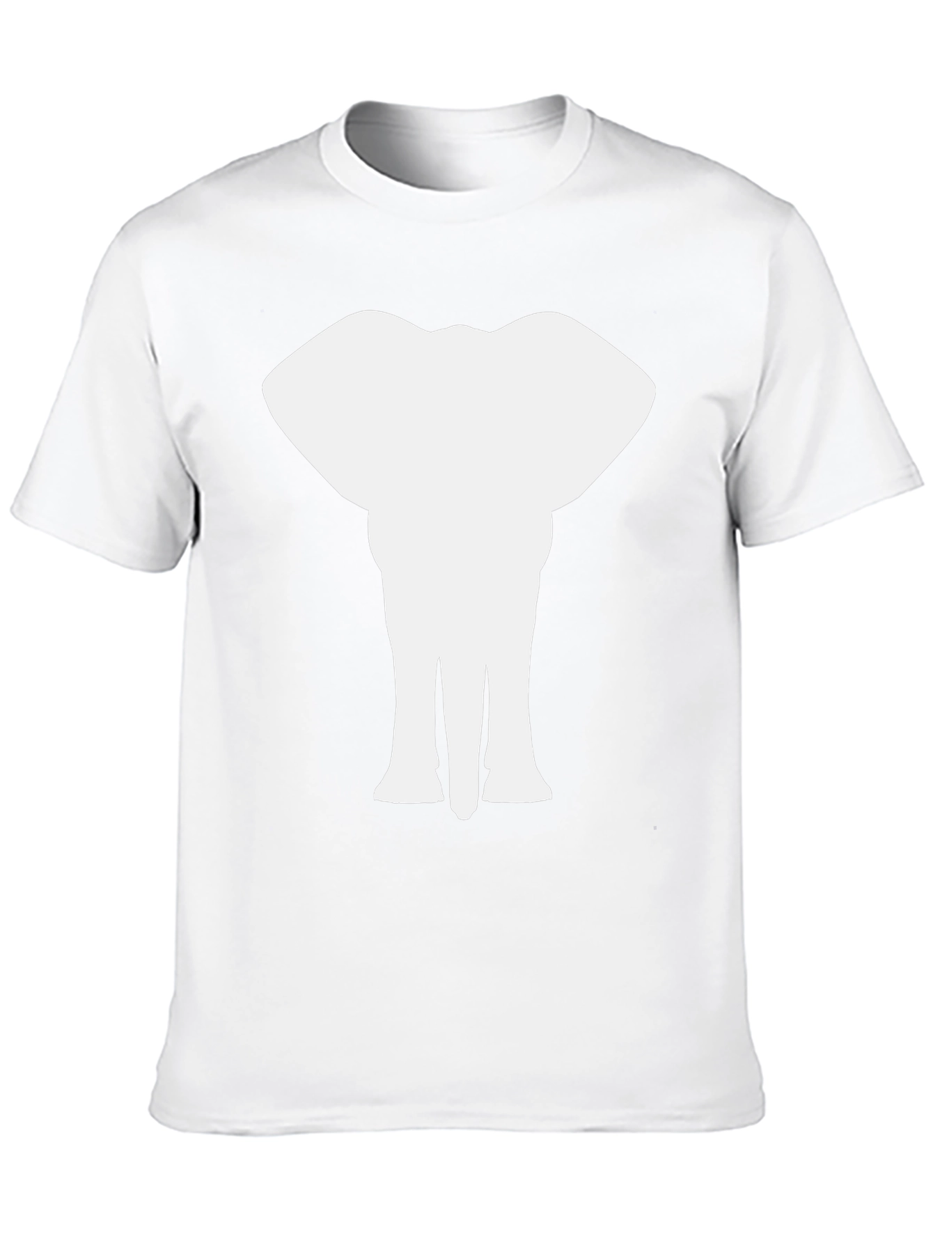 Elephant Silhouette Graphic Black T-Shirt