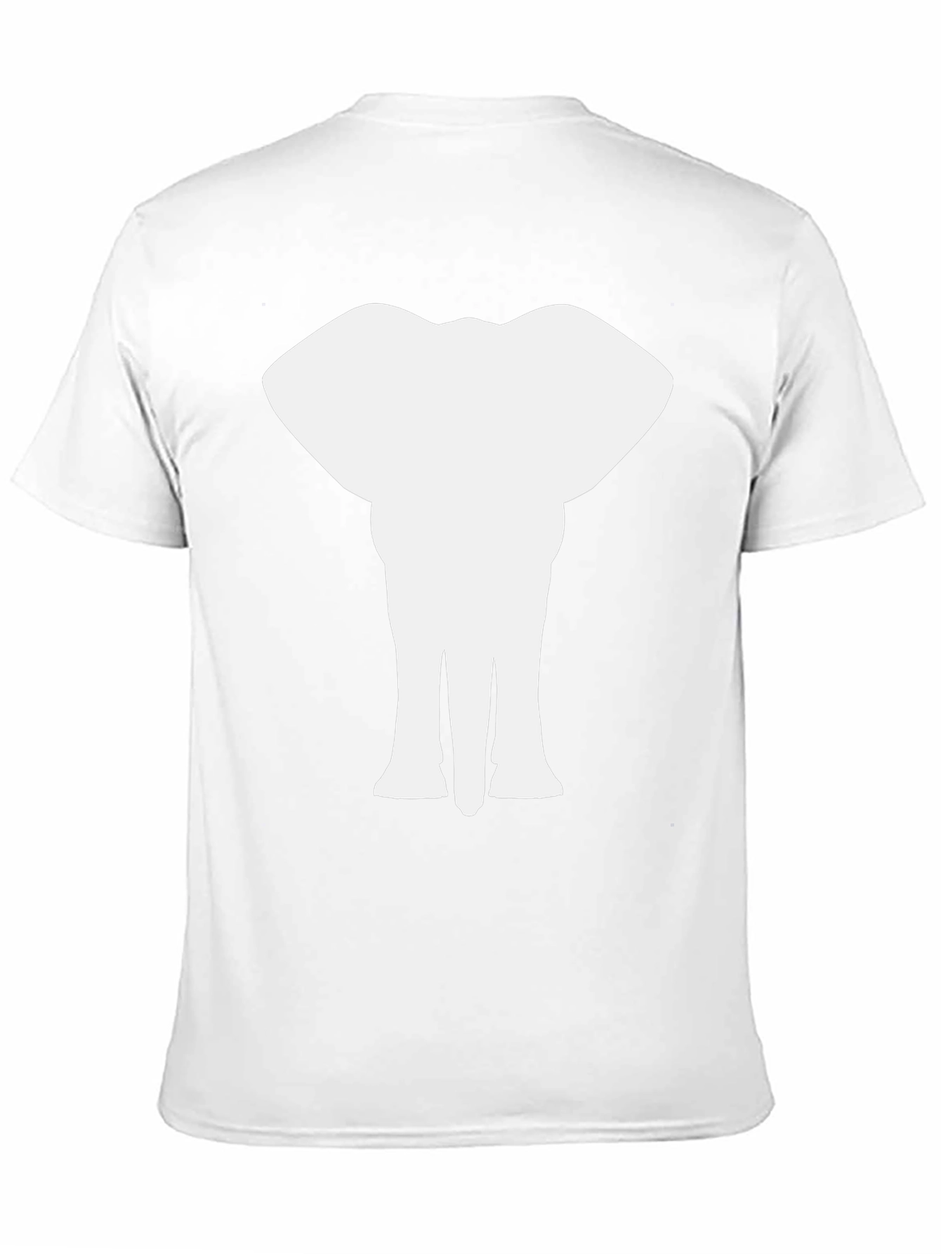 Elephant Silhouette Graphic Black T-Shirt