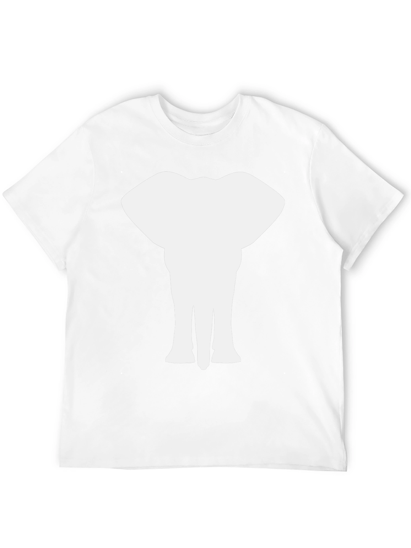 Elephant Silhouette Graphic Black T-Shirt