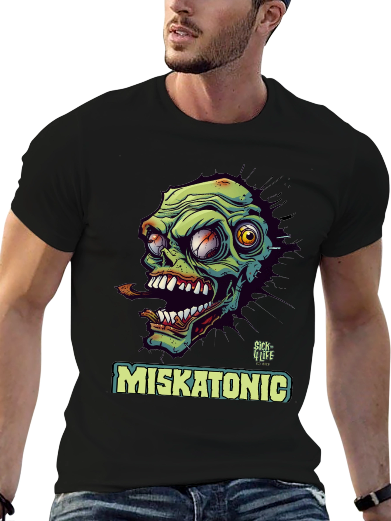 Miskatonic Zombie T-Shirt - Unique Graphic Tee