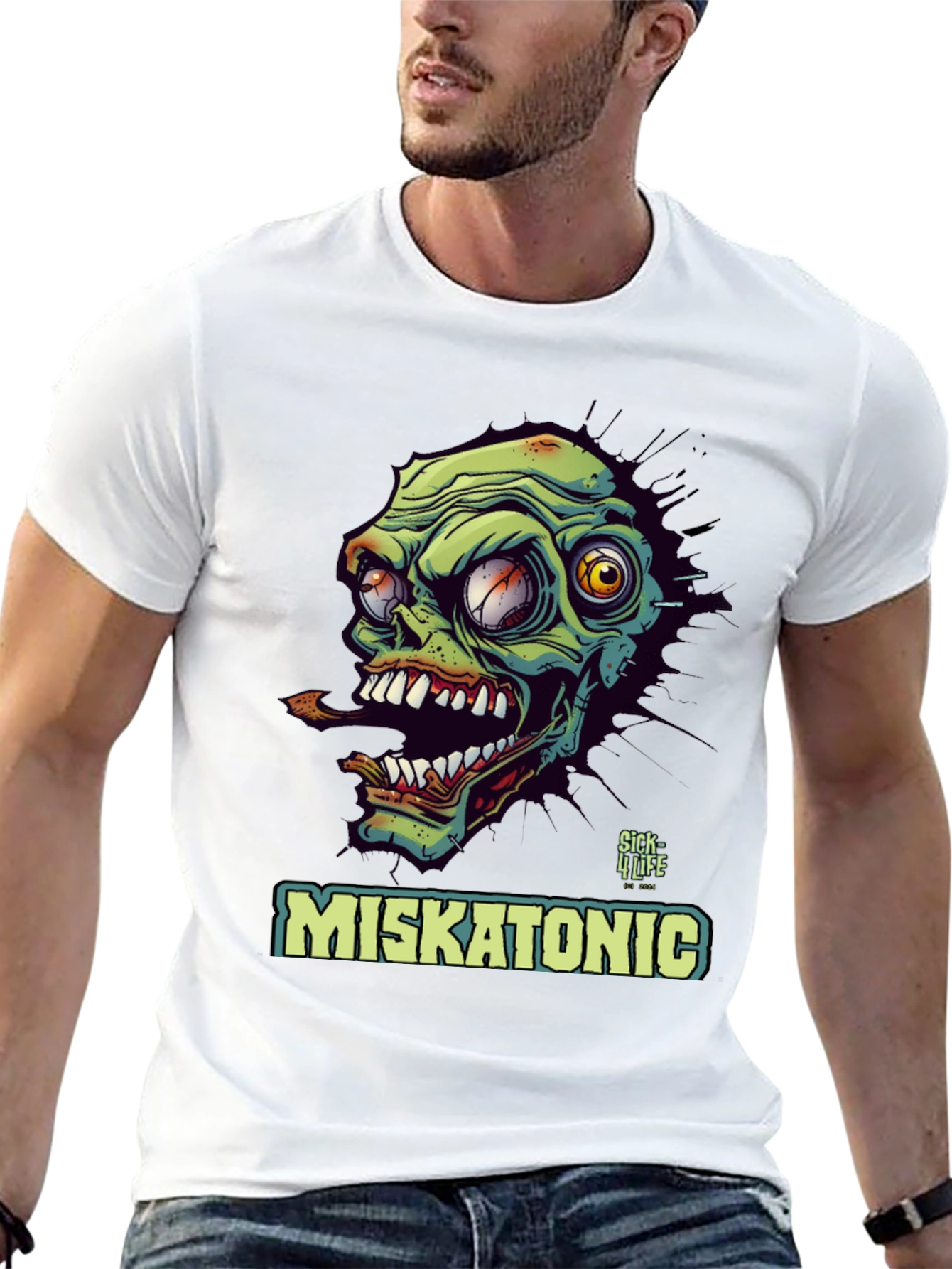Miskatonic Zombie T-Shirt - Unique Graphic Tee