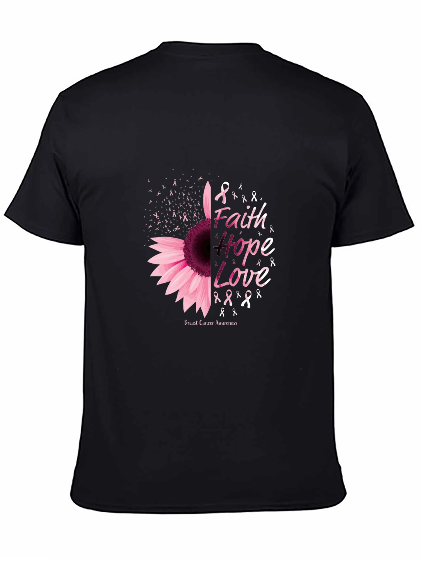 Faith Hope Love Breast Cancer Awareness T-Shirt