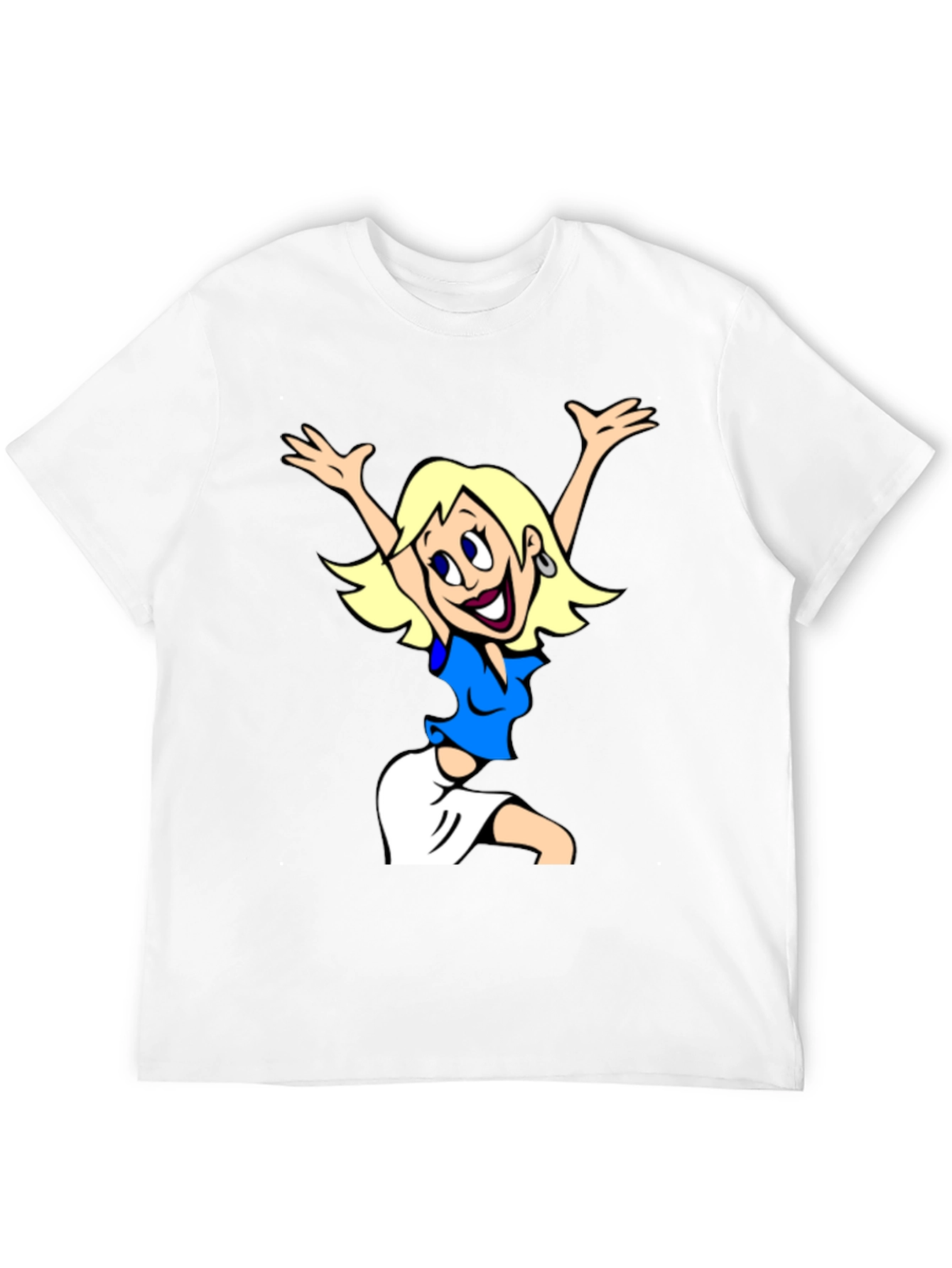 Cartoon Girl Graphic Tee - Fun & Stylish
